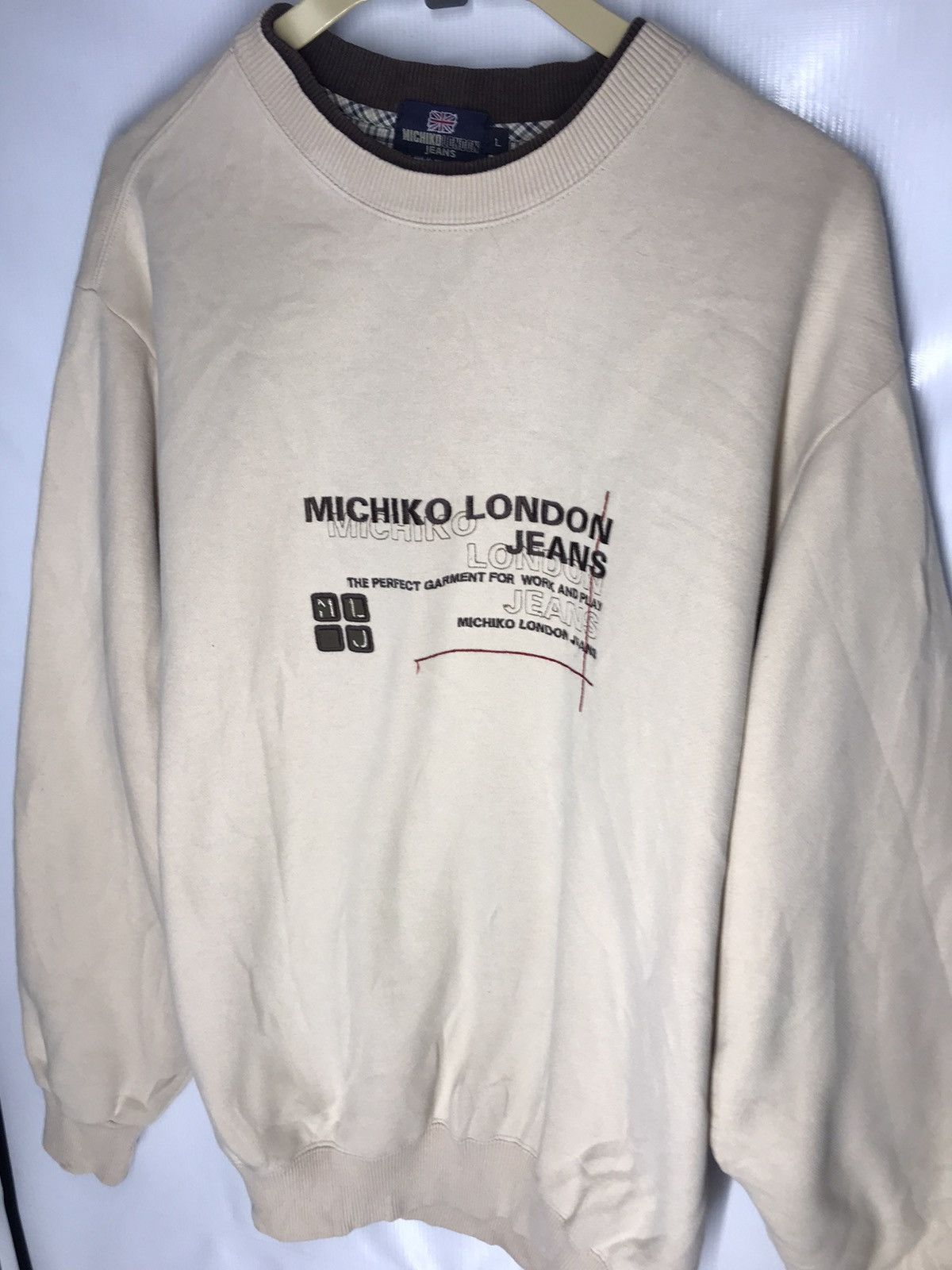 Michiko Koshino London Michiko London jeans spellout sweatshirt Size US L / EU 52-54 / 3 - 3 Thumbnail