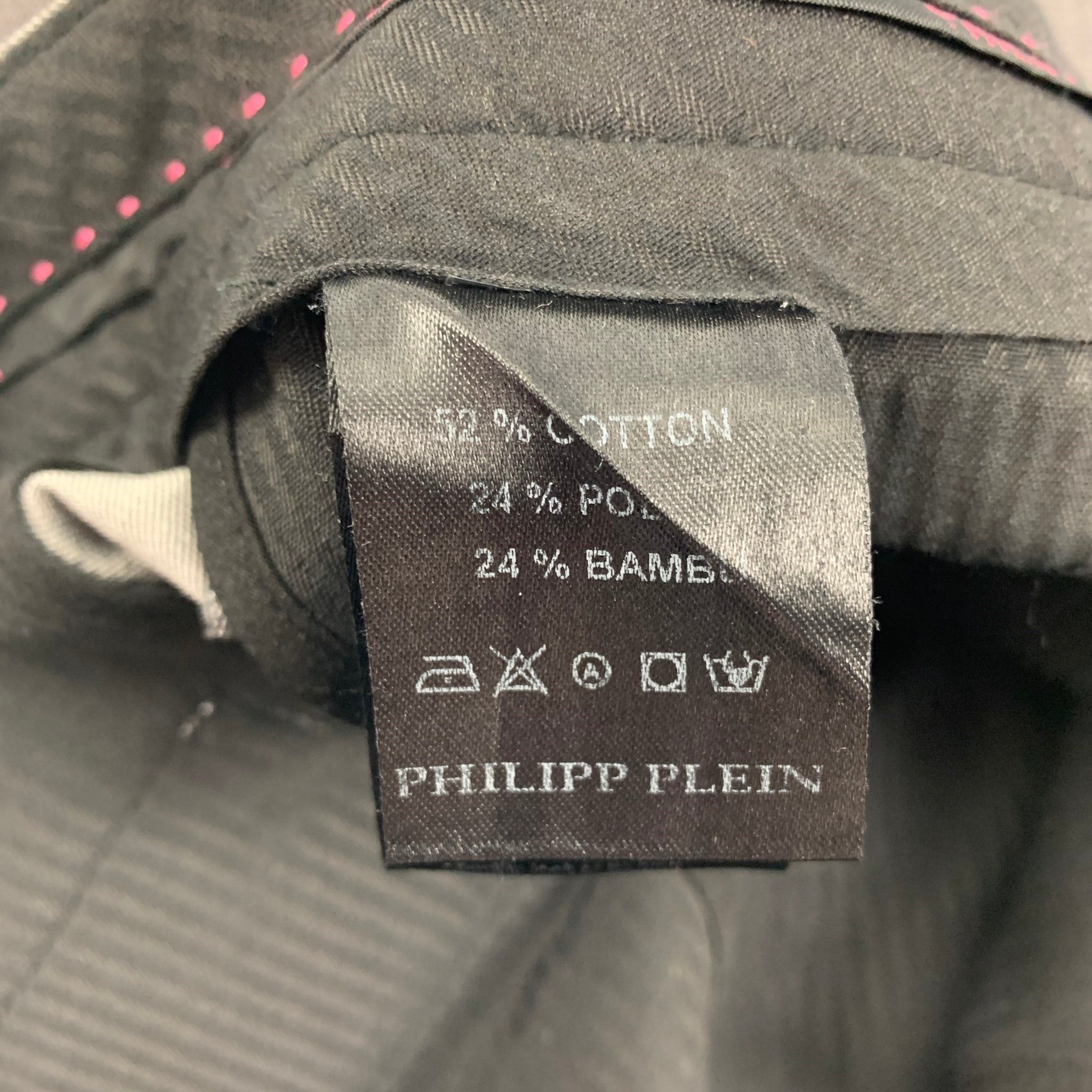 Philipp Plein Light Gray Cotton Blend Single Button Suit Size 38R - 10 Preview