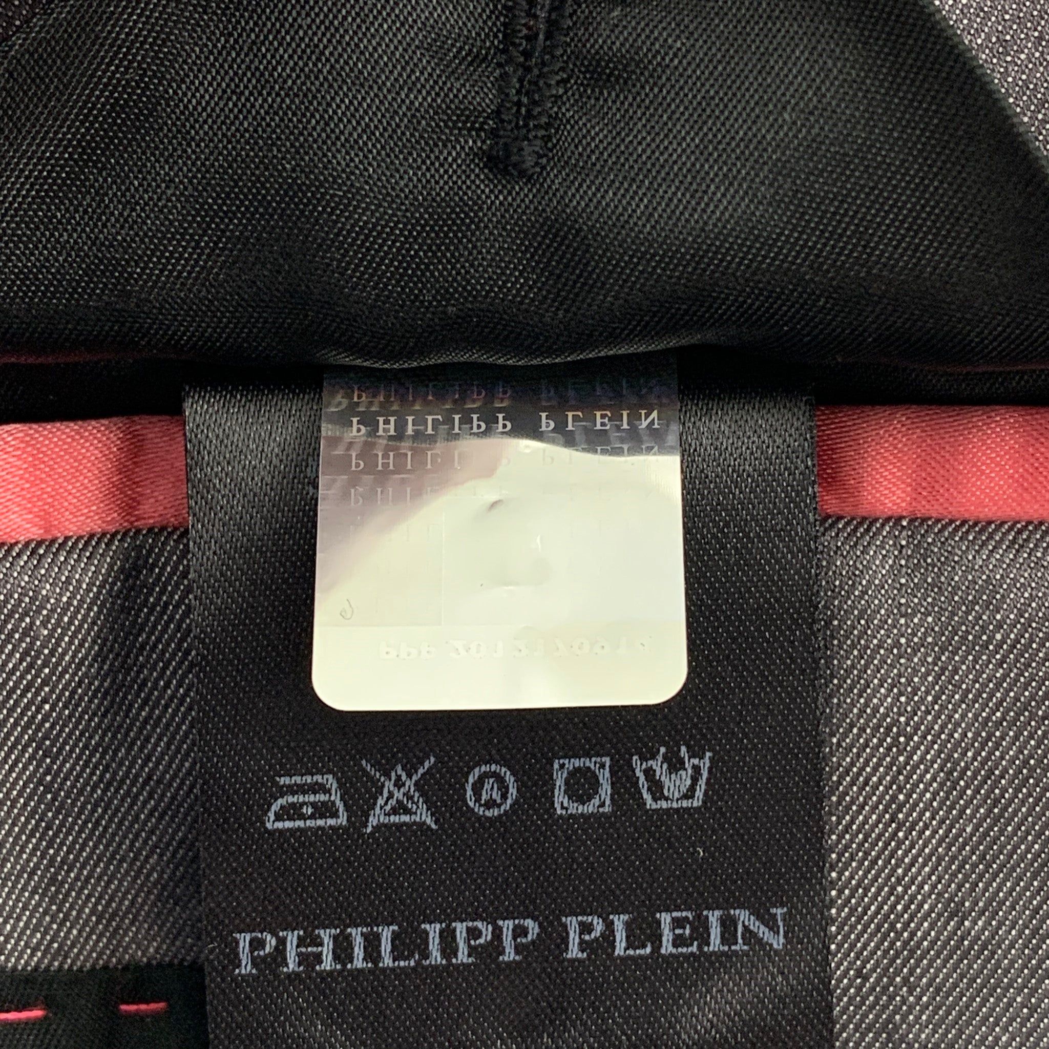 Philipp Plein Light Gray Cotton Blend Single Button Suit Size 38R - 8 Thumbnail