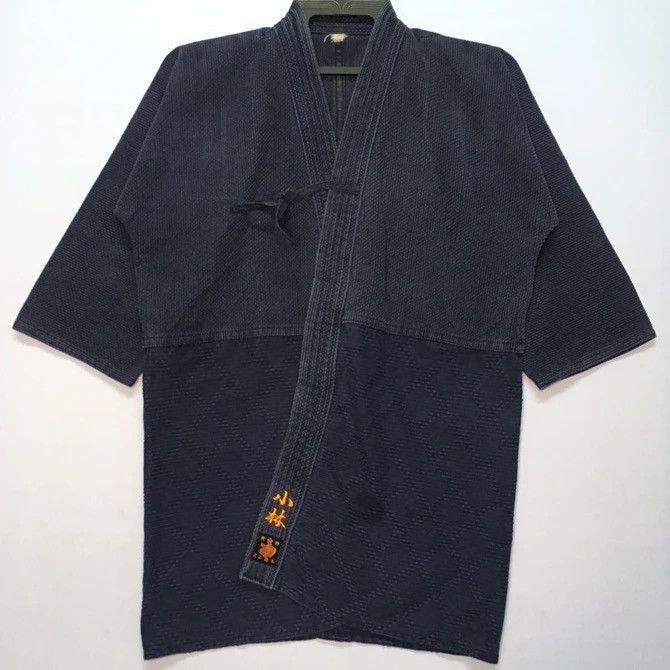 Japanese Brand × Vintage Vintage Natural Indigo Cotton Noragi Kimono Sanjuro Jacket Size US M / EU 48-50 / 2 - 3 Thumbnail