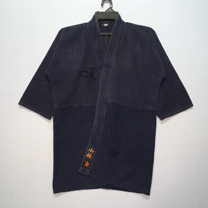 Japanese Brand × Vintage Vintage Natural Indigo Cotton Noragi Kimono Sanjuro Jacket Size US M / EU 48-50 / 2 - 2 Thumbnail