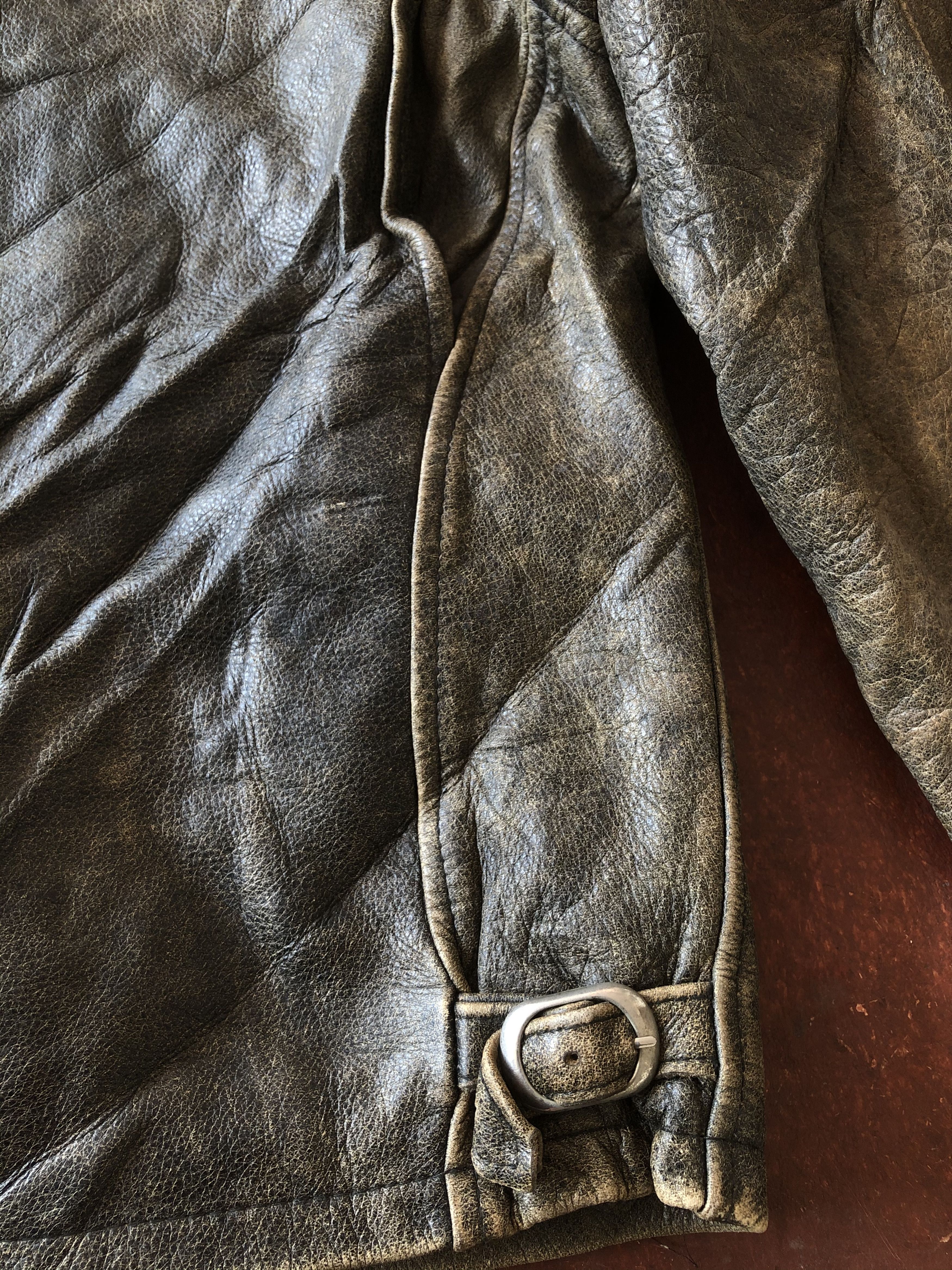 Mister Freedom VINTAGE MISTER FREEDOM WELL SEASONED LEATHER BIKER JACKET Size US S / EU 44-46 / 1 - 3 Thumbnail