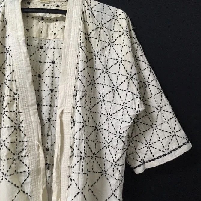 Japanese Brand 💥RARE! Sashiko Stitching Kimono Hanten Sanjuro Jacket Size US M / EU 48-50 / 2 - 6 Thumbnail