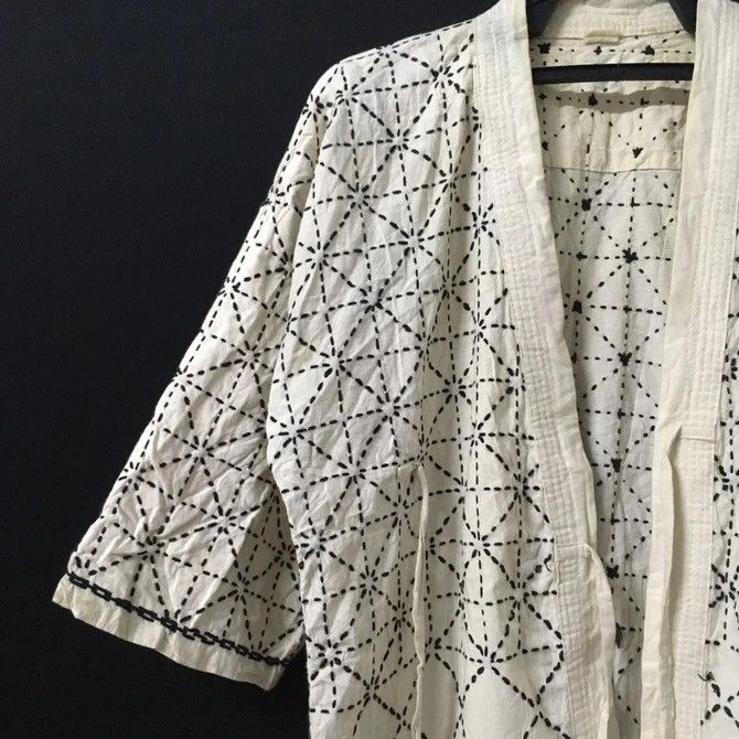 Japanese Brand 💥RARE! Sashiko Stitching Kimono Hanten Sanjuro Jacket Size US M / EU 48-50 / 2 - 5 Thumbnail