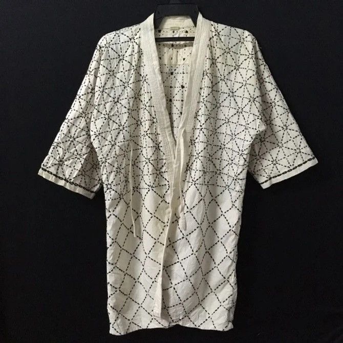 Japanese Brand 💥RARE! Sashiko Stitching Kimono Hanten Sanjuro Jacket Size US M / EU 48-50 / 2 - 3 Thumbnail