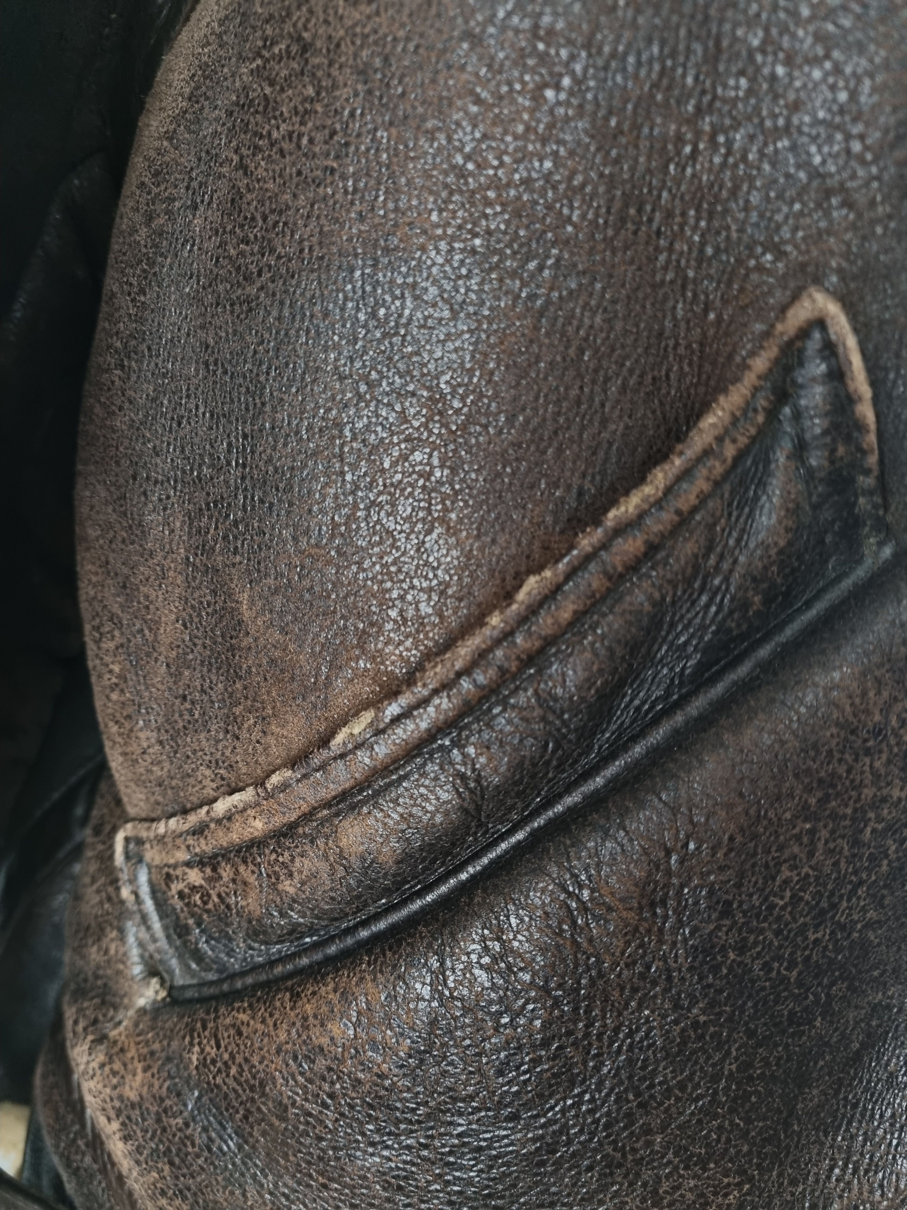 Genuine Leather × Leather 90s Vintage KUDSAK Shearling Aviator Leather Jacket Size US XL / EU 56 / 4 - 21 Thumbnail