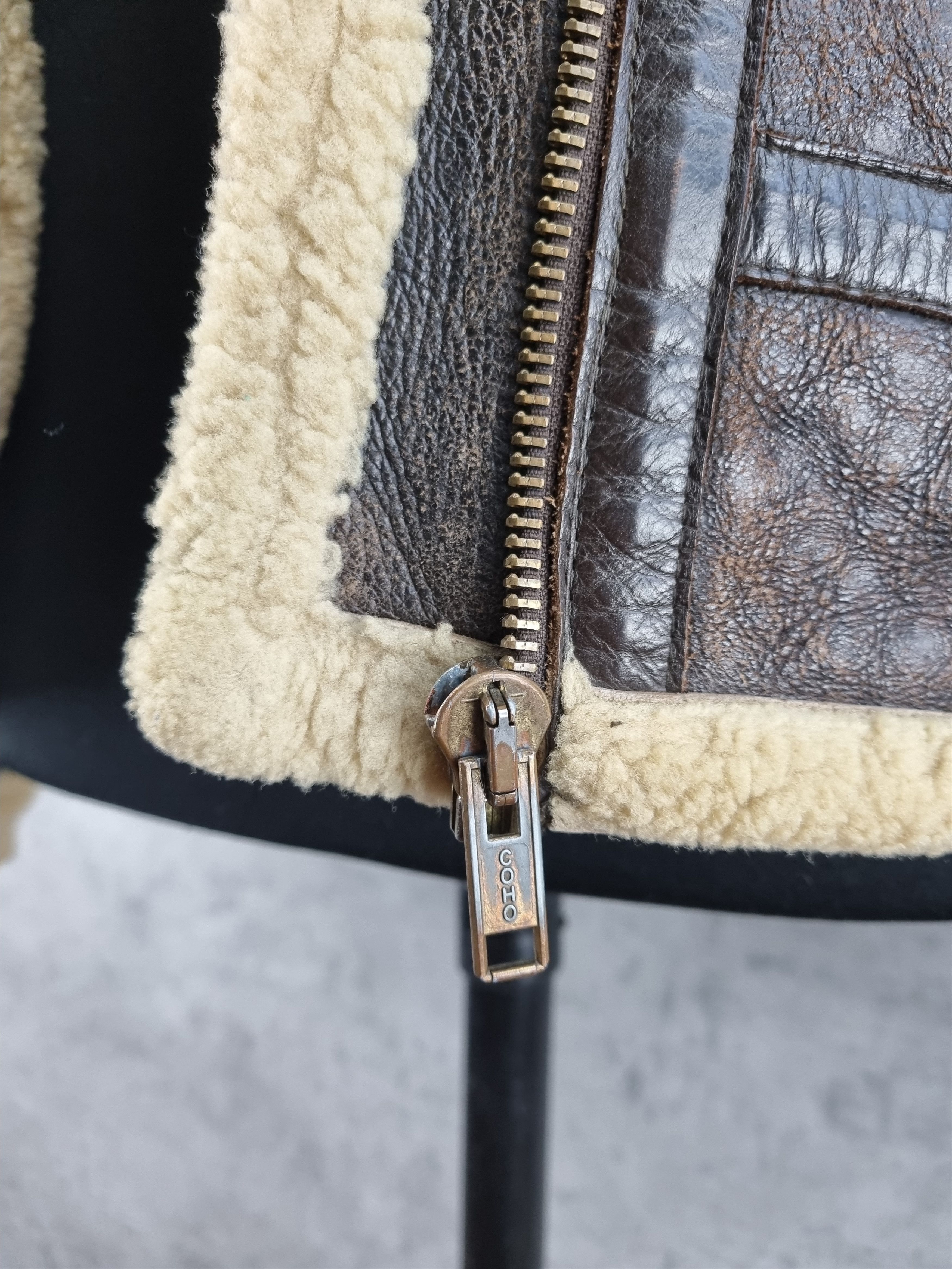 Genuine Leather × Leather 90s Vintage KUDSAK Shearling Aviator Leather Jacket Size US XL / EU 56 / 4 - 23 Thumbnail