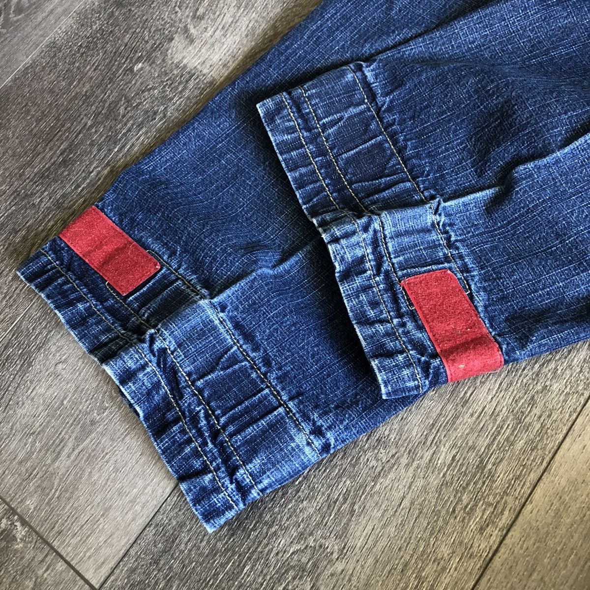 Vintage Vintage 1990s Stub Cargo Knee Pocket Baggy Denim Jeans 36x33 Size US 36 / EU 52 - 6 Thumbnail