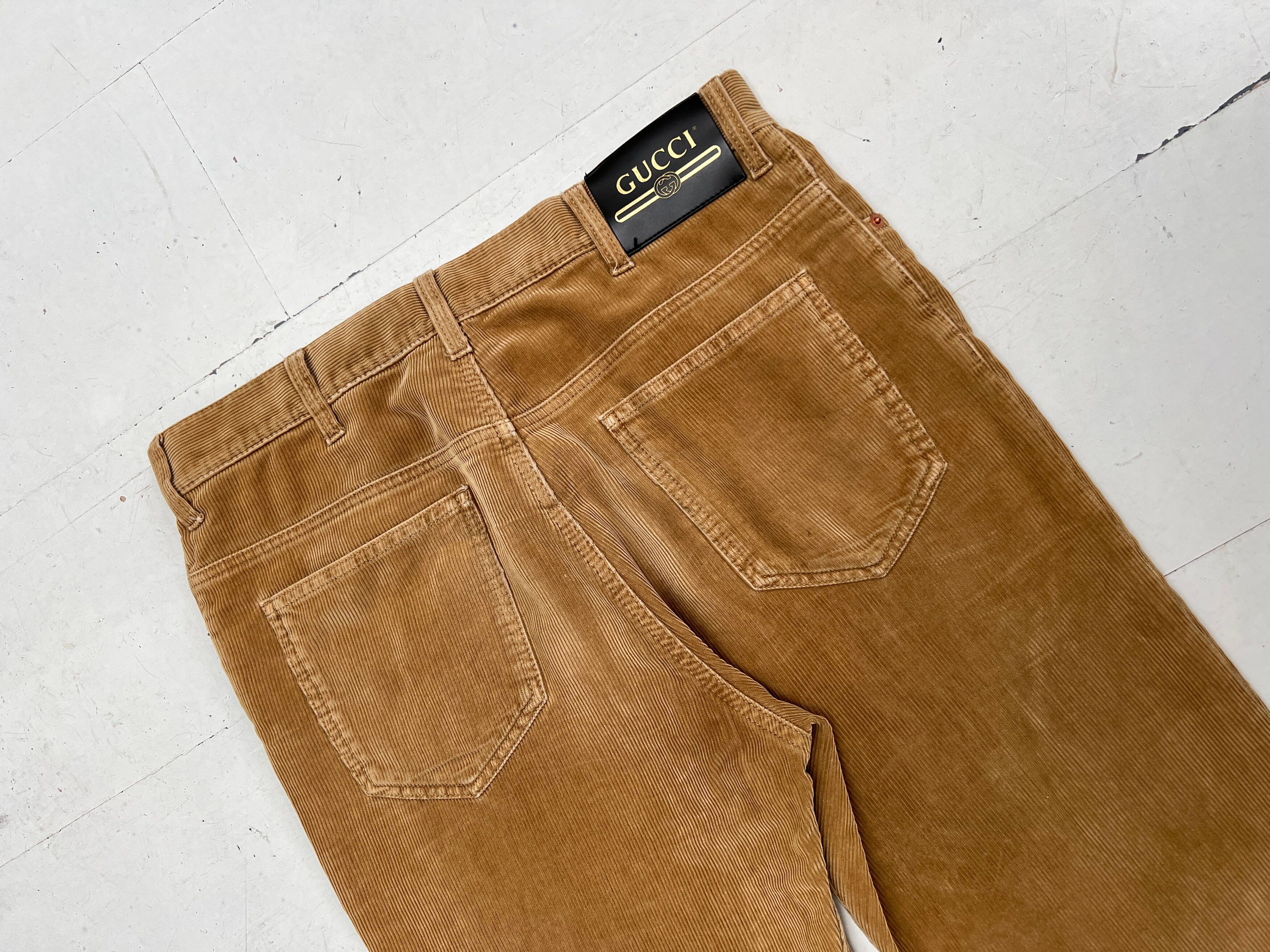 Pre-owned Gucci Brown Corduroy Trousers