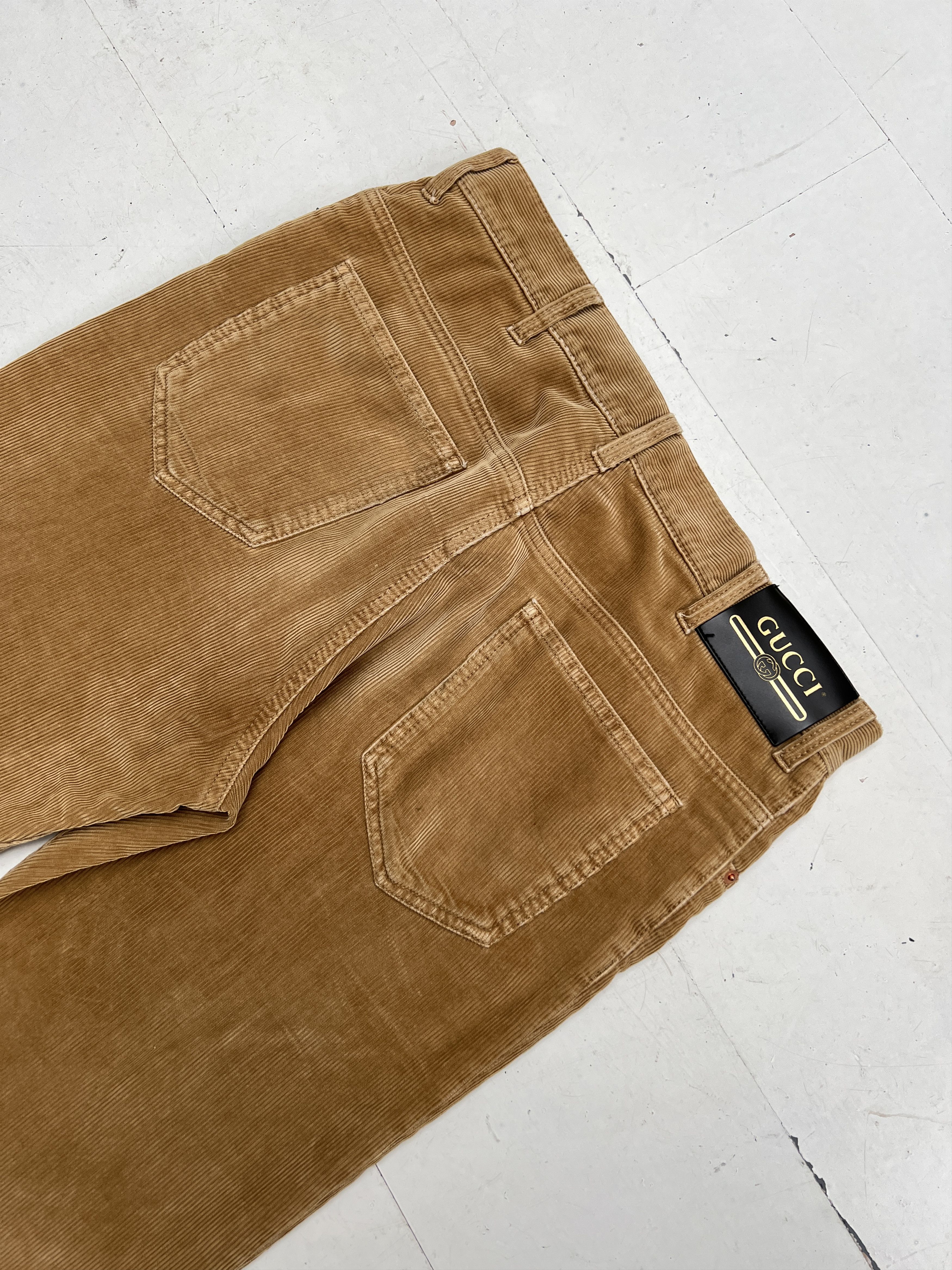 image of Gucci Brown Corduroy Trousers, Men's (Size 33)