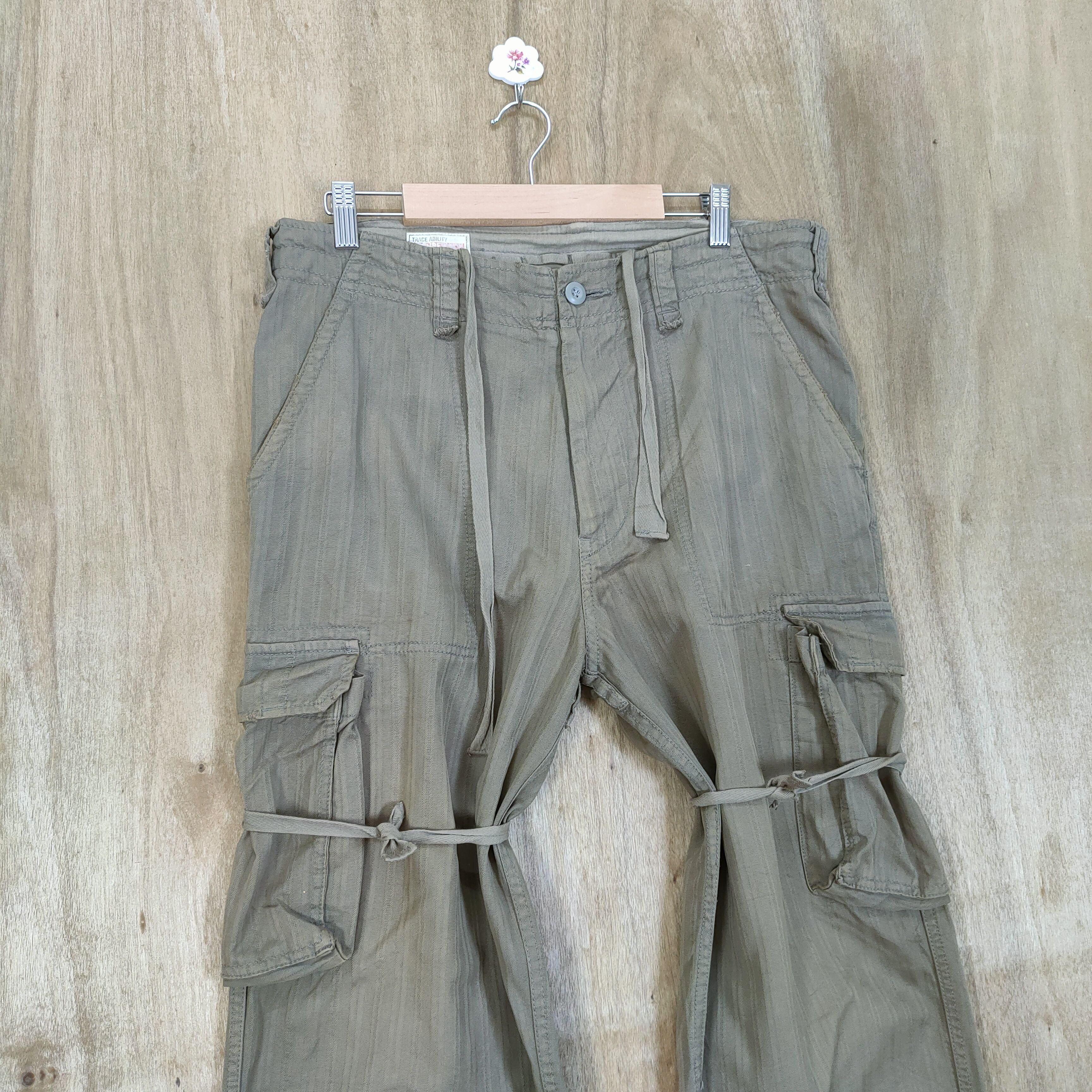 Japanese Brand × Vintage VINTAGE FUSURE FADED BONDAGE CARGO PANTS Size US 34 / EU 50 - 9 Thumbnail
