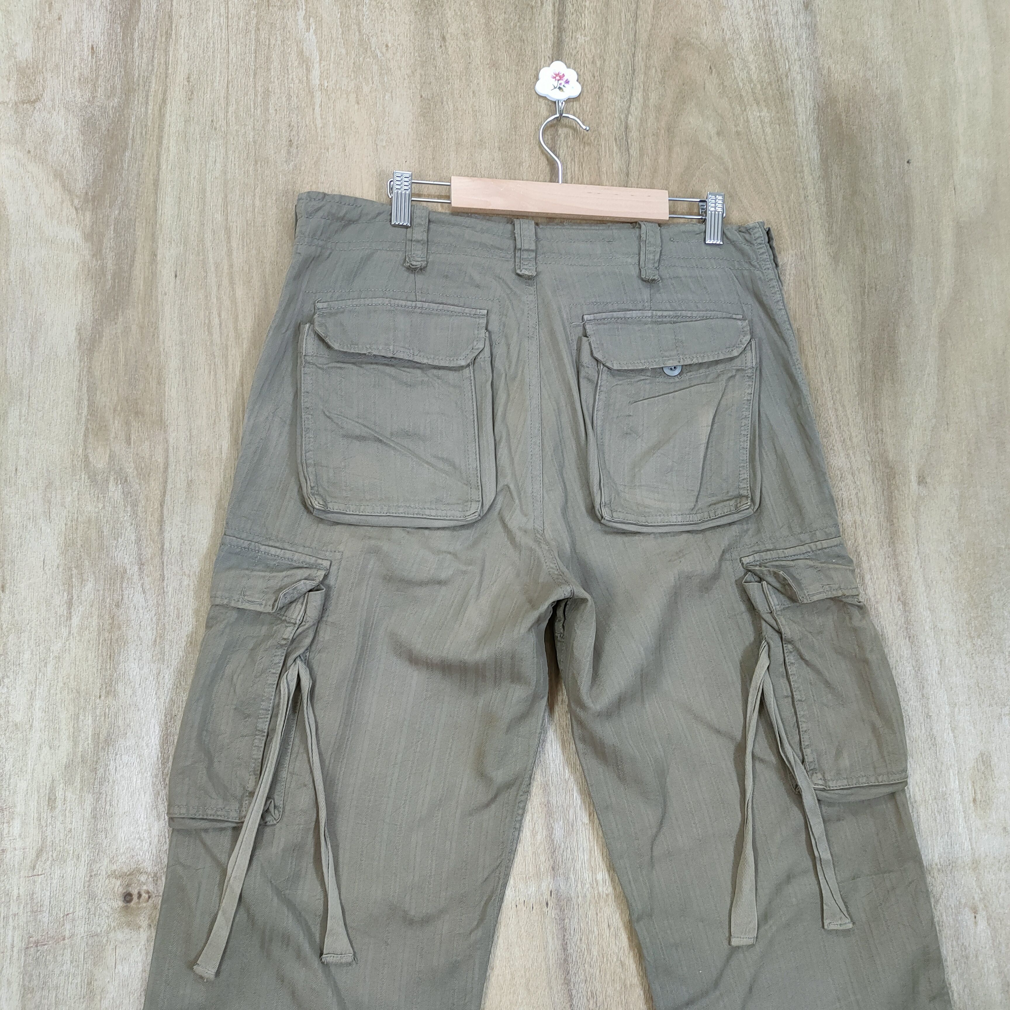 Japanese Brand × Vintage VINTAGE FUSURE FADED BONDAGE CARGO PANTS Size US 34 / EU 50 - 7 Thumbnail