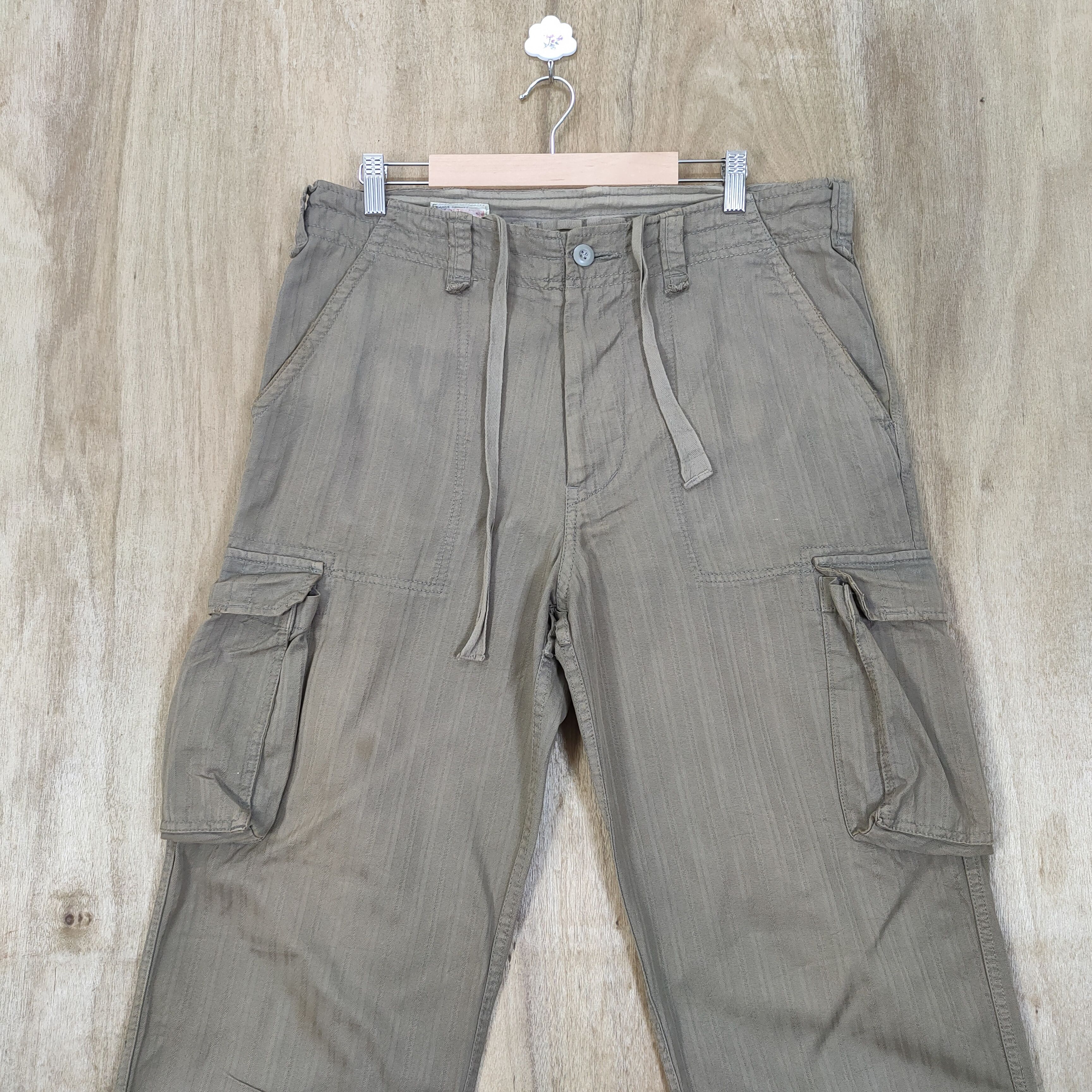 Japanese Brand × Vintage VINTAGE FUSURE FADED BONDAGE CARGO PANTS Size US 34 / EU 50 - 5 Thumbnail