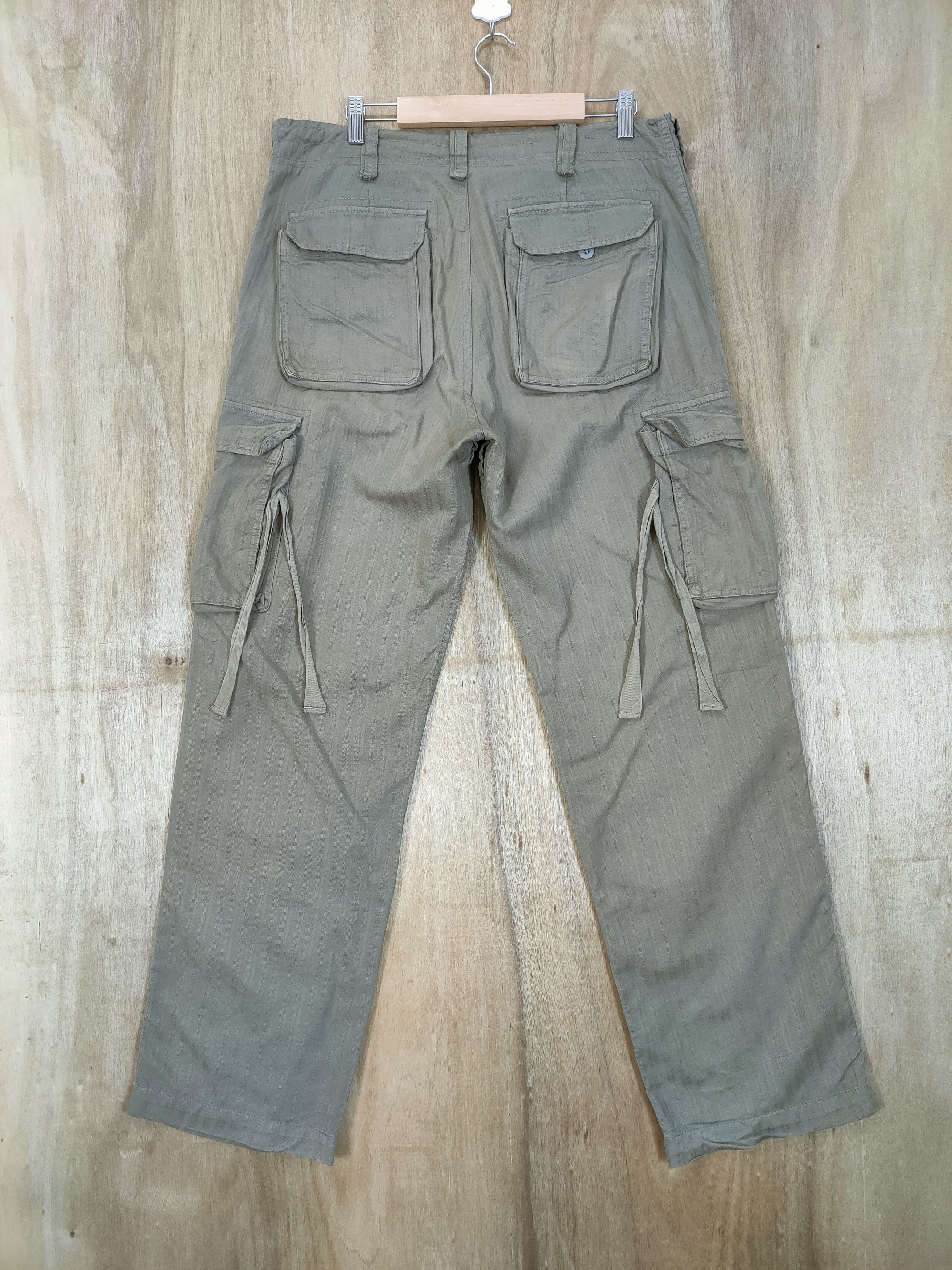 Japanese Brand × Vintage VINTAGE FUSURE FADED BONDAGE CARGO PANTS Size US 34 / EU 50 - 1 Thumbnail