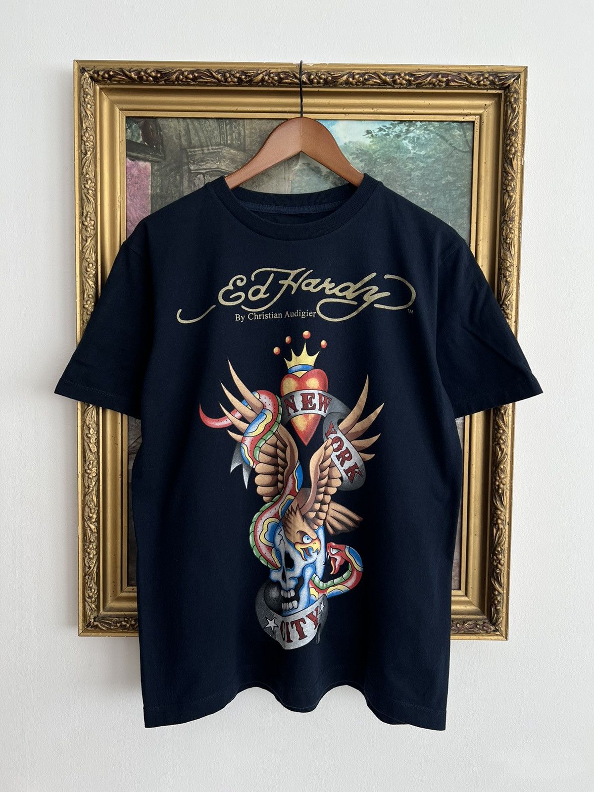 Ed Hardy Ed Hardy Christian Audigier Eagle Snake Streetwear Navy Tee Size US M / EU 48-50 / 2 - 1 Thumbnail