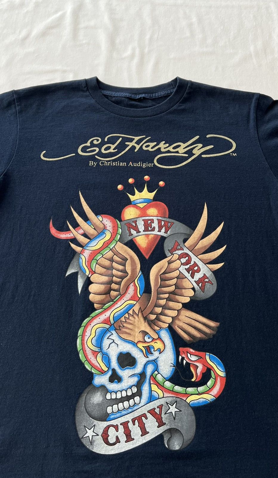 Ed Hardy Ed Hardy Christian Audigier Eagle Snake Streetwear Navy Tee Size US M / EU 48-50 / 2 - 3 Thumbnail