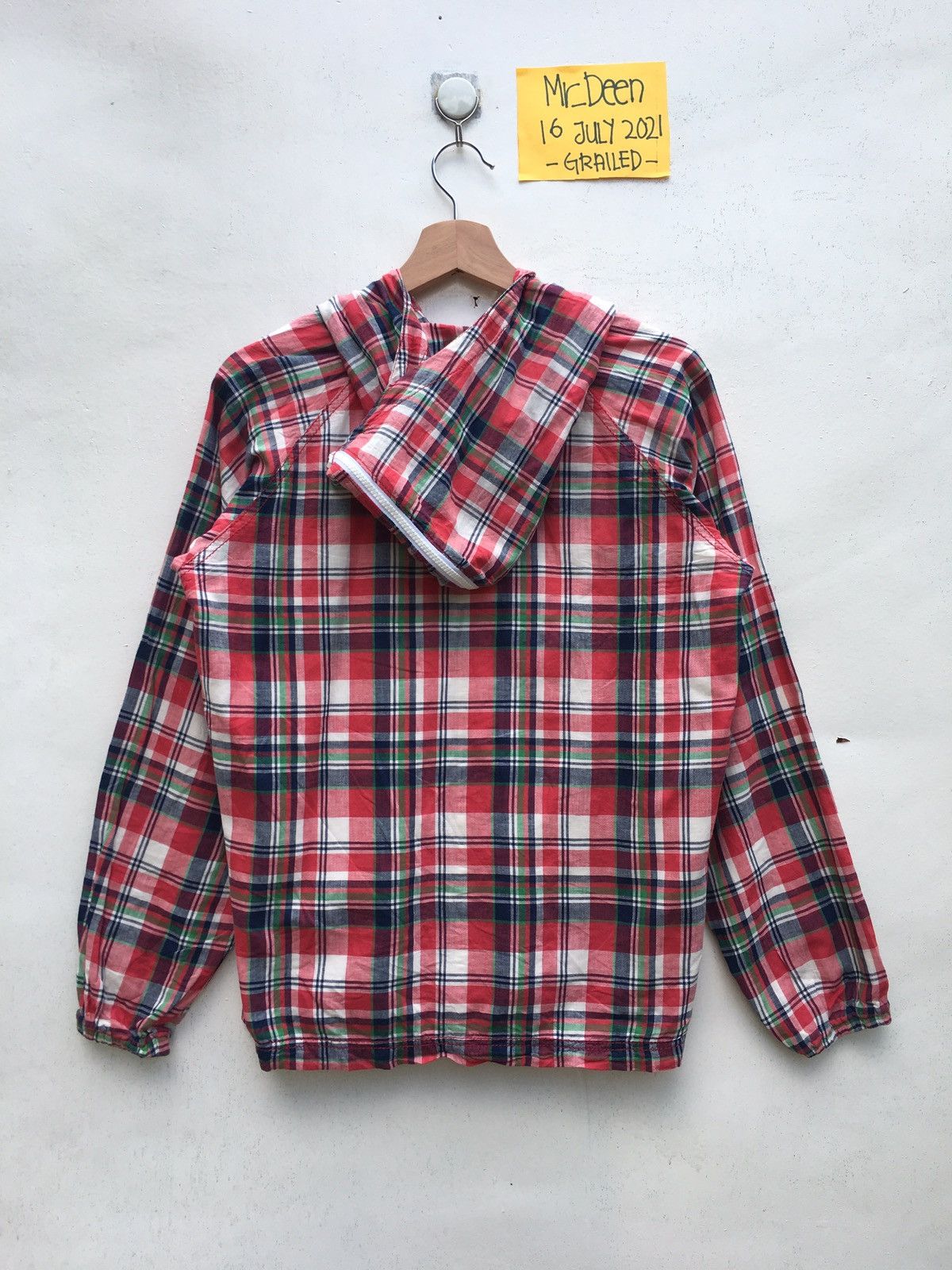 Beams Plus Vintage BEAMS Checkered Cotton Zip Up Hoodie Size US M / EU 48-50 / 2 - 12 Thumbnail