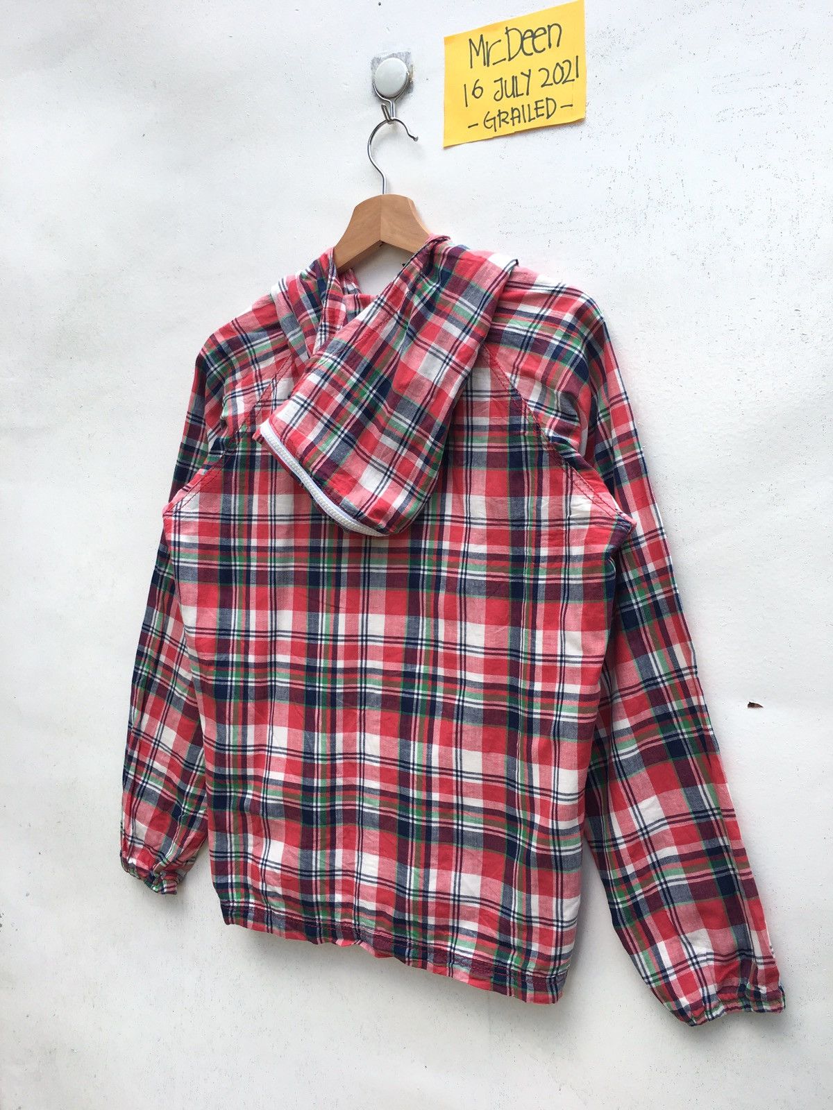 Beams Plus Vintage BEAMS Checkered Cotton Zip Up Hoodie Size US M / EU 48-50 / 2 - 14 Thumbnail