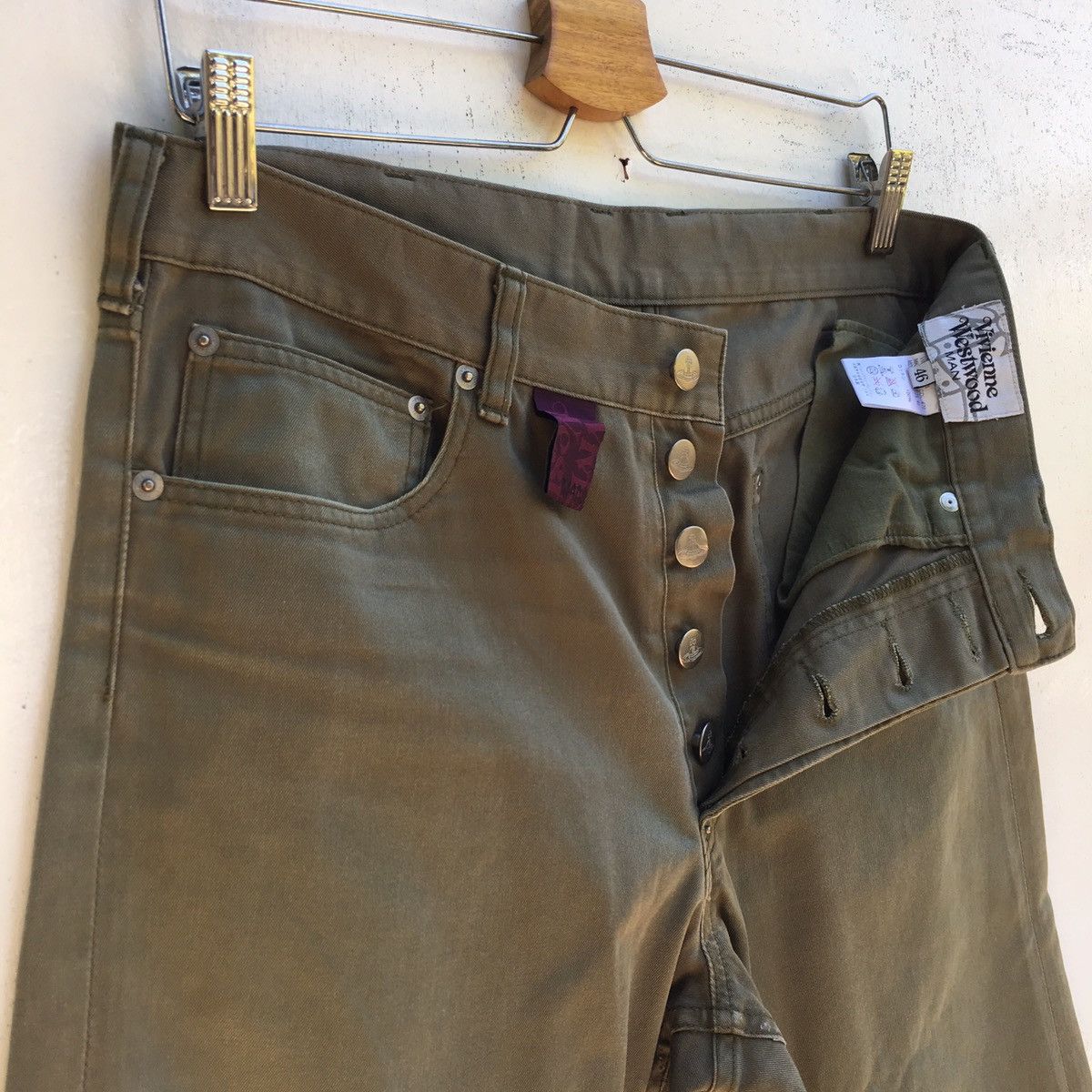 Vivienne Westwood Rare Vintage Vivienne Westwood Embroidered Logo Pants Size US 31 - 12 Thumbnail