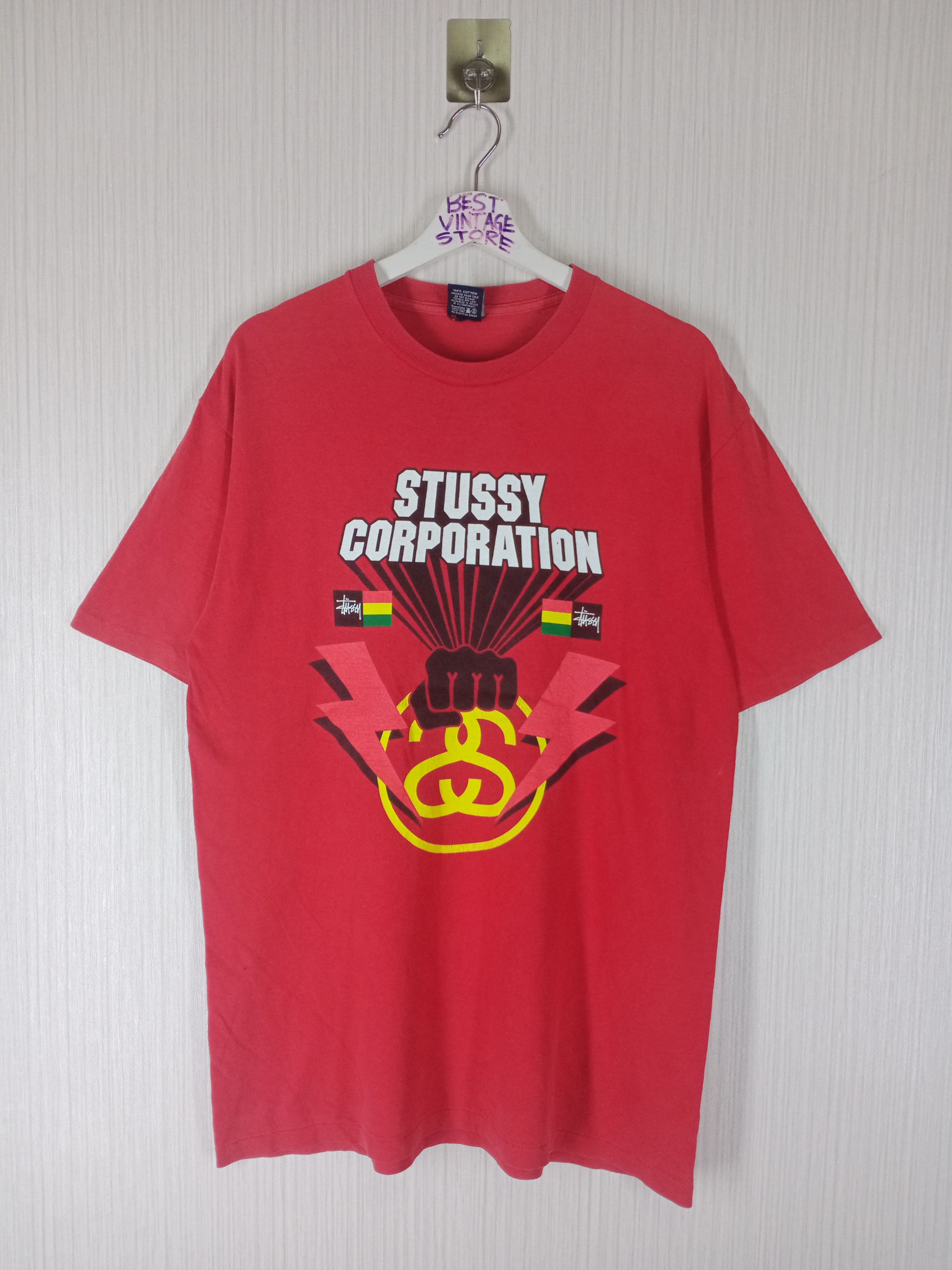 Stussy Vintage Single Sticth Stussy Corporation Rasta Tshirt Size US L / EU 52-54 / 3 - 1 Thumbnail
