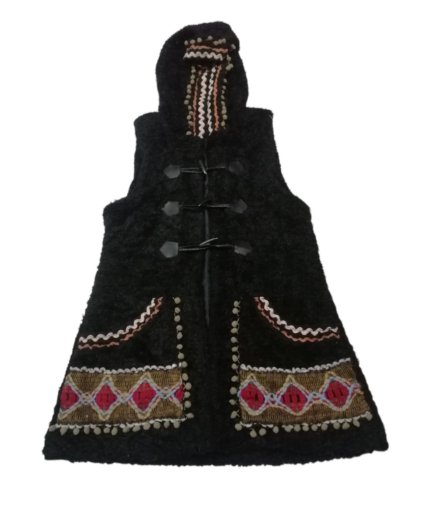 Vintage Toco Toco Sleeveless Hoodies Black For Womens