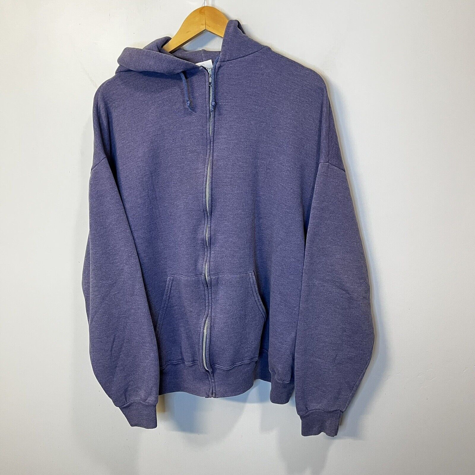 Vintage Vintage Jerzees Hoodie Sweatshirt XL Faded Purple Zip Up