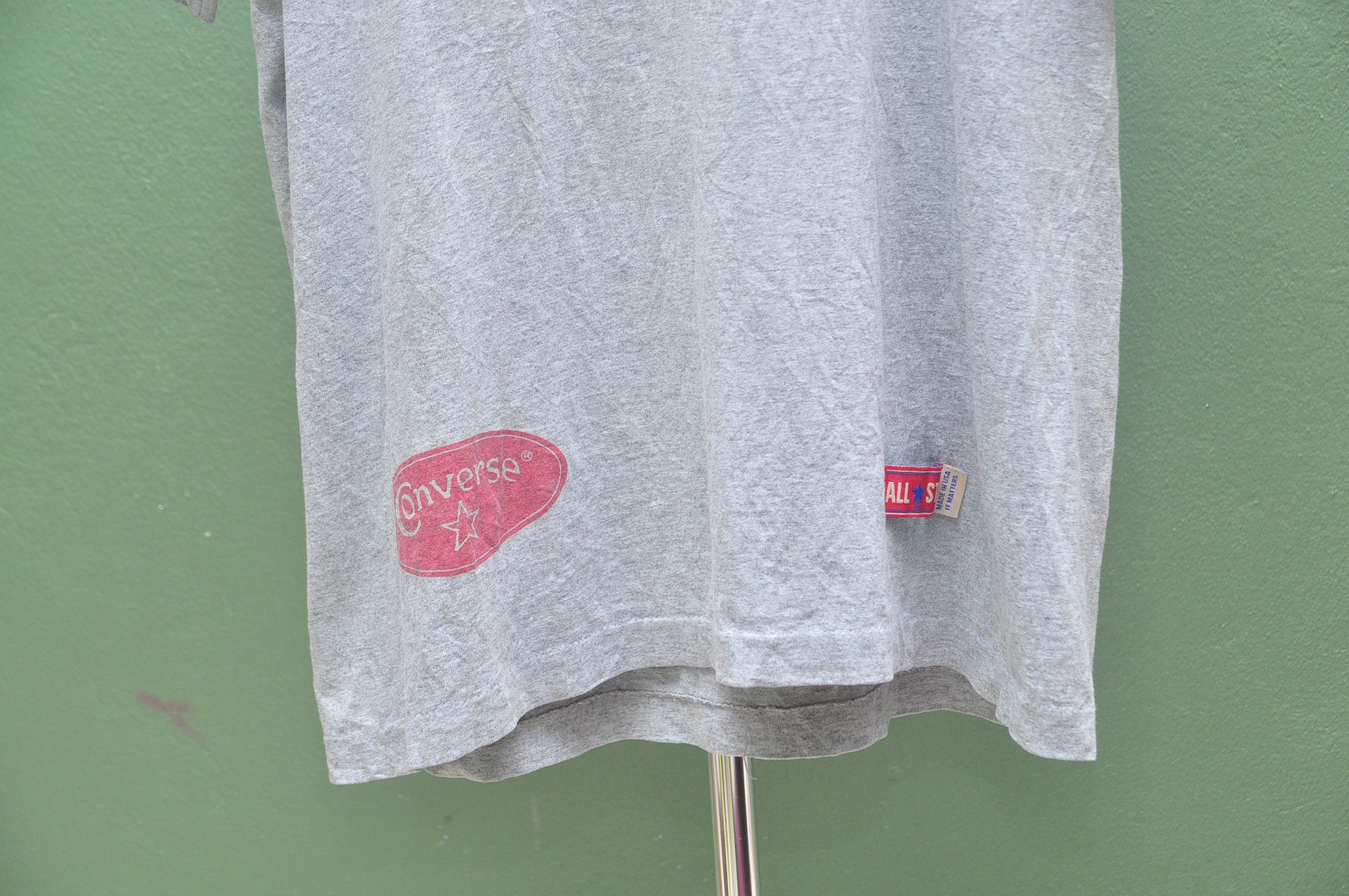 Converse × Designer × Japanese Brand Vintage Converse Streetwear Grey Colour Shirt Size US L / EU 52-54 / 3 - 4 Thumbnail
