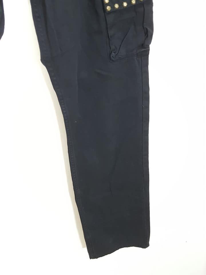 Japanese Brand Double Waisted Studded Cargo Streetwear Style Pants Size US 31 - 9 Thumbnail