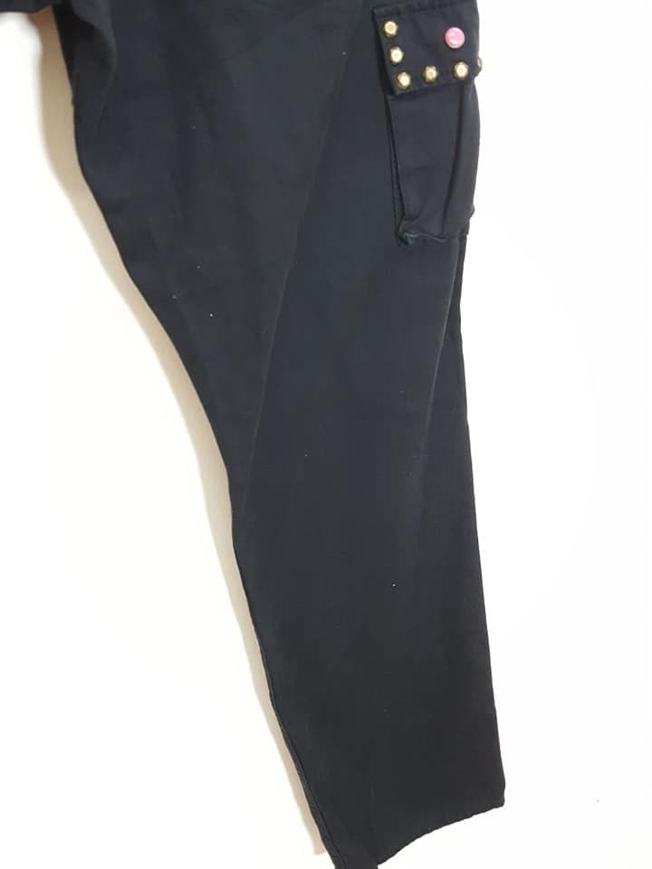 Japanese Brand Double Waisted Studded Cargo Streetwear Style Pants Size US 31 - 8 Thumbnail