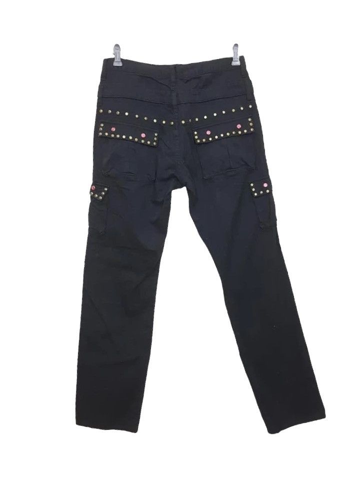 Japanese Brand Double Waisted Studded Cargo Streetwear Style Pants Size US 31 - 4 Thumbnail