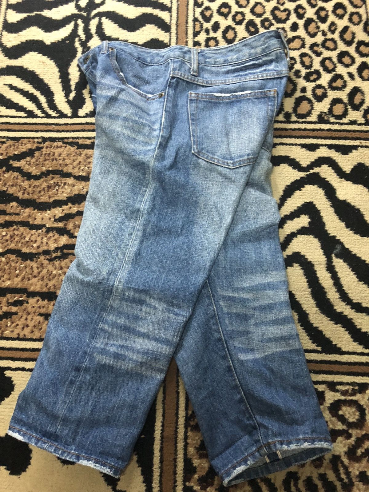 Japanese Brand × Salvage VINTAGE SLEVEDGE SPICKANDSPAN QUARTER SHORT BLUE WASH DENIM Size US 28 / EU 44 - 8 Thumbnail