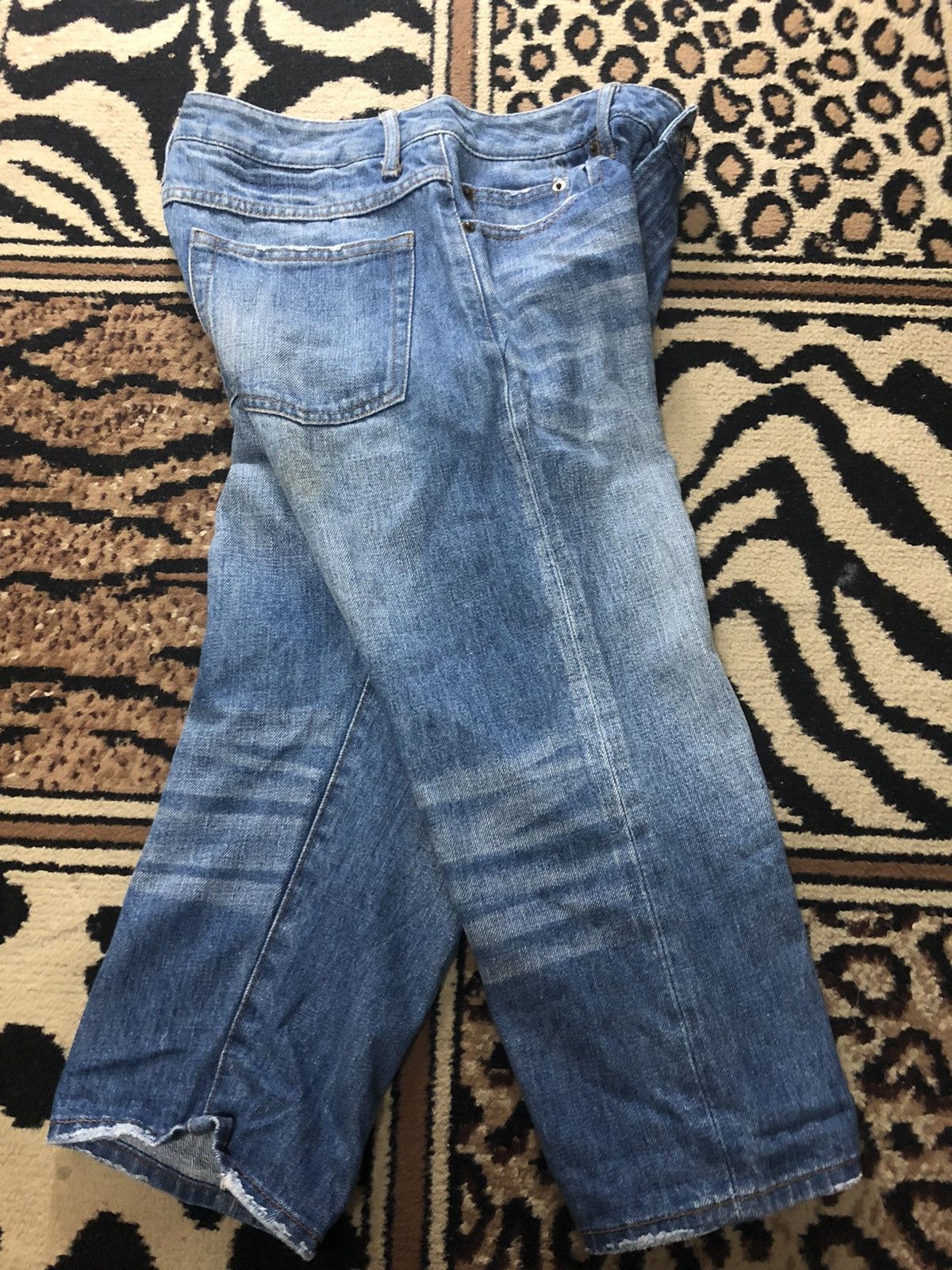 Japanese Brand × Salvage VINTAGE SLEVEDGE SPICKANDSPAN QUARTER SHORT BLUE WASH DENIM Size US 28 / EU 44 - 9 Thumbnail