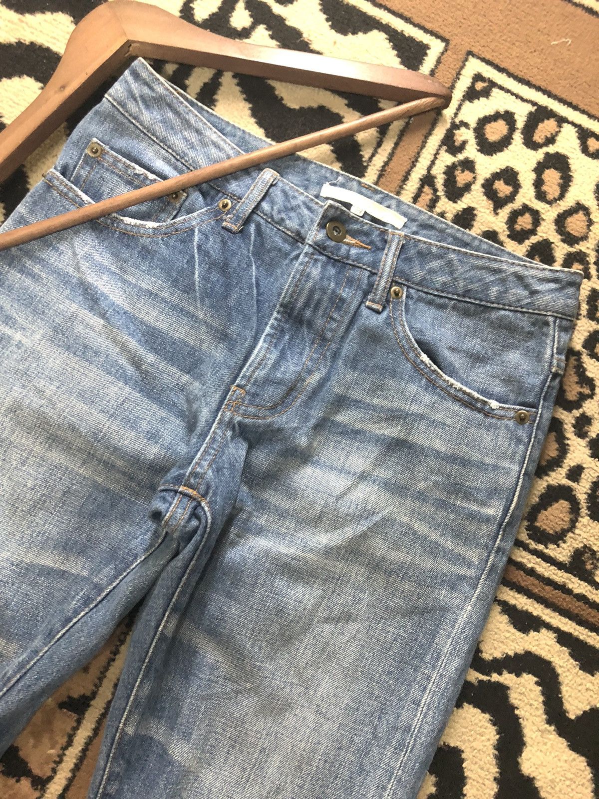 Japanese Brand × Salvage VINTAGE SLEVEDGE SPICKANDSPAN QUARTER SHORT BLUE WASH DENIM Size US 28 / EU 44 - 2 Thumbnail