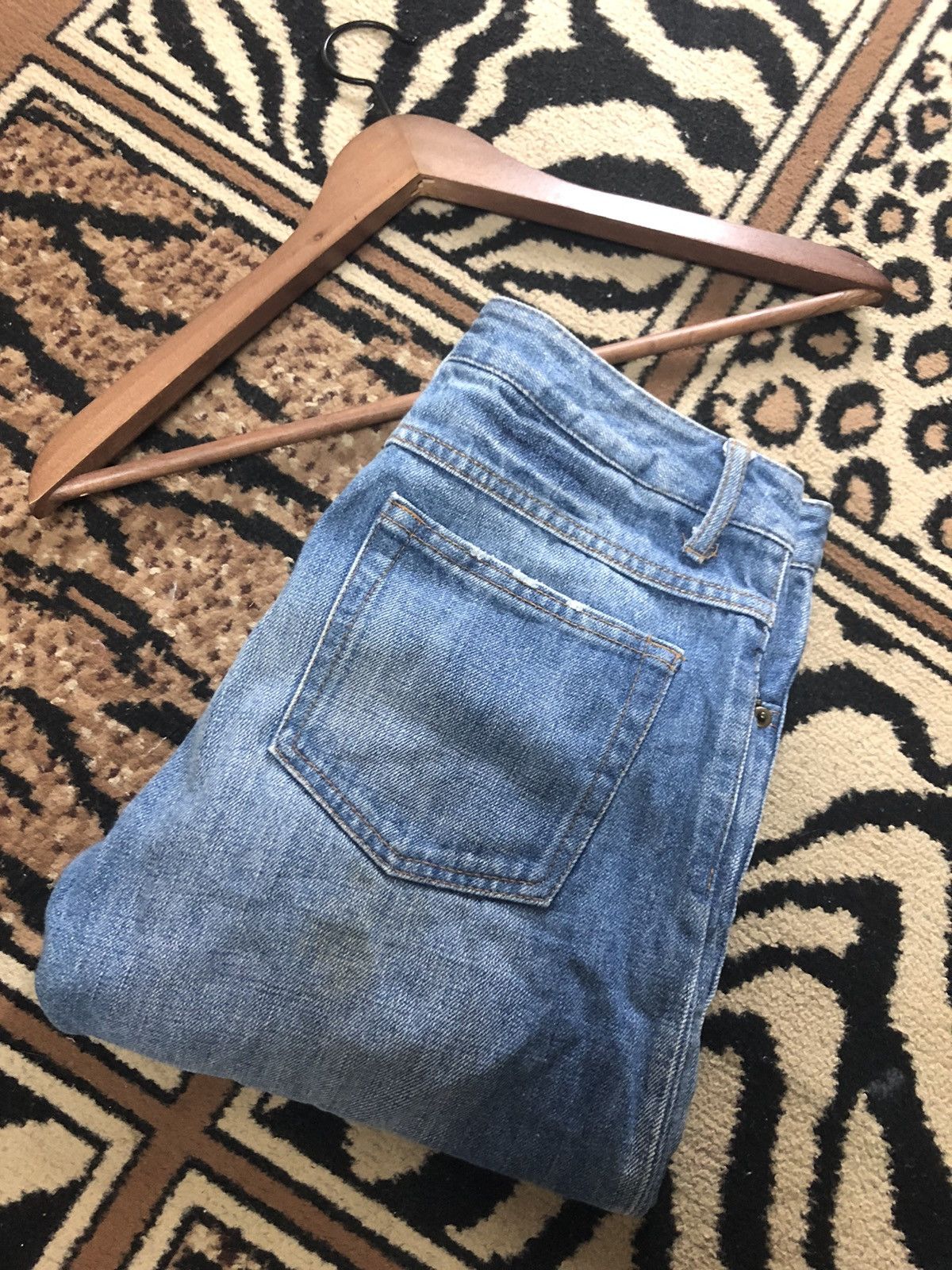 Japanese Brand × Salvage VINTAGE SLEVEDGE SPICKANDSPAN QUARTER SHORT BLUE WASH DENIM Size US 28 / EU 44 - 13 Thumbnail