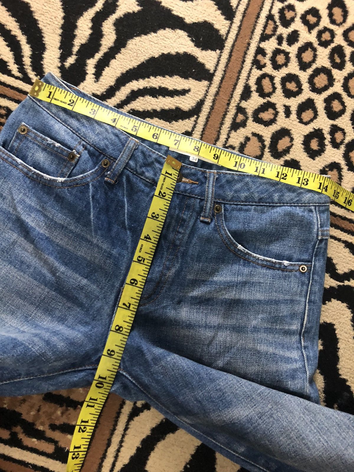Japanese Brand × Salvage VINTAGE SLEVEDGE SPICKANDSPAN QUARTER SHORT BLUE WASH DENIM Size US 28 / EU 44 - 10 Thumbnail