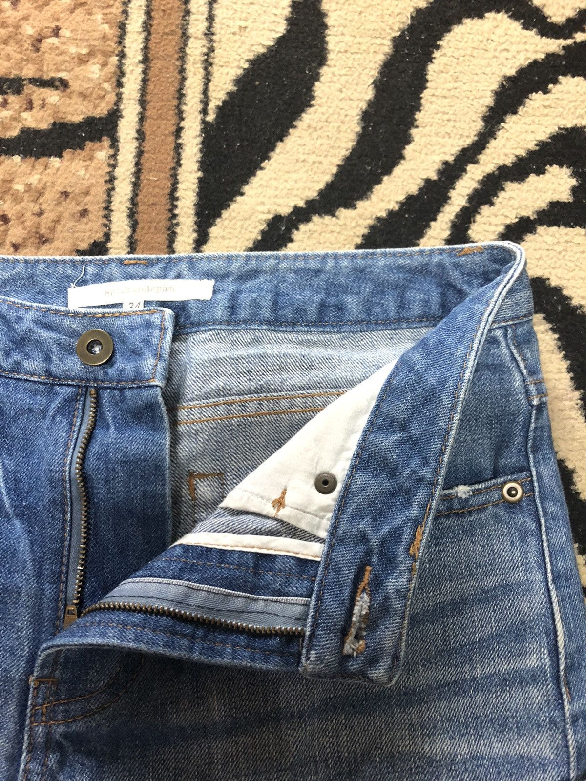 Japanese Brand × Salvage VINTAGE SLEVEDGE SPICKANDSPAN QUARTER SHORT BLUE WASH DENIM Size US 28 / EU 44 - 4 Thumbnail
