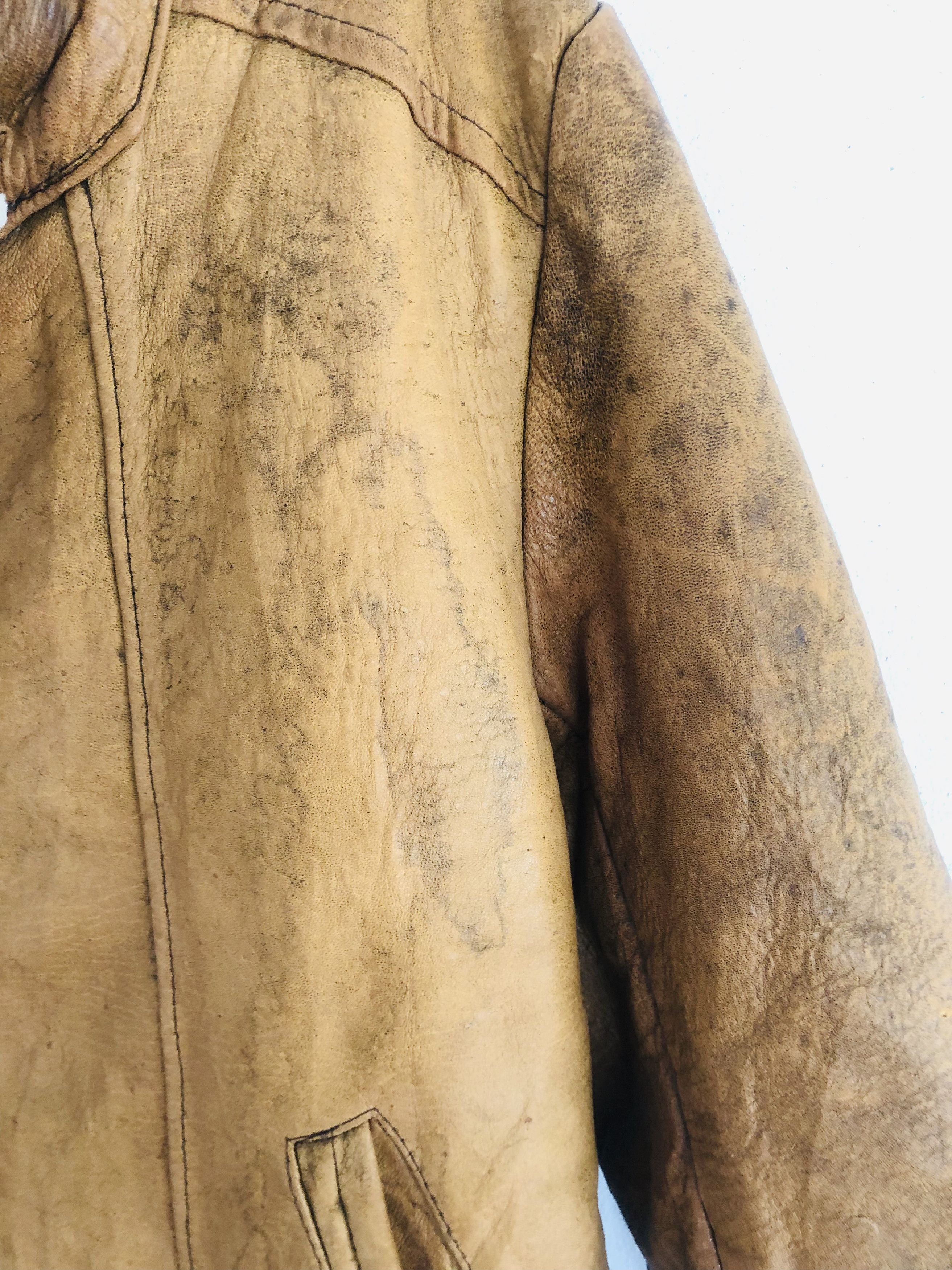 Japanese Brand × Vintage Vintage Real Leather Jacket Travis Scott Fashion Style Size US M / EU 48-50 / 2 - 8 Thumbnail