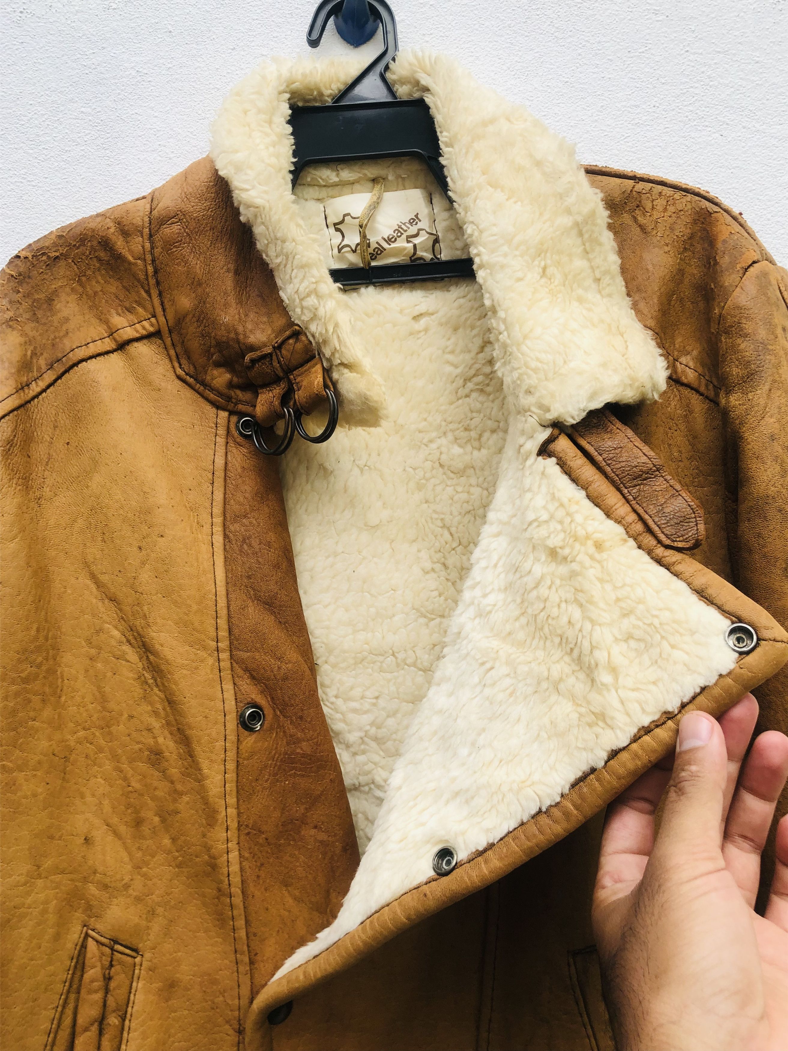 Japanese Brand × Vintage Vintage Real Leather Jacket Travis Scott Fashion Style Size US M / EU 48-50 / 2 - 13 Thumbnail