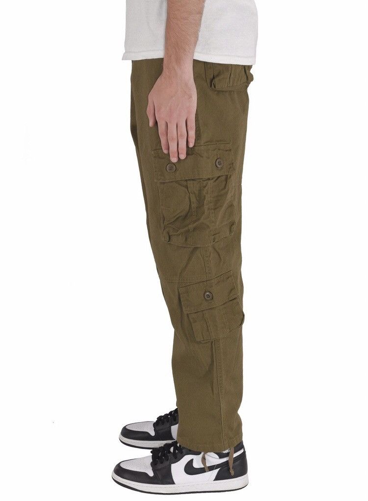 Japanese Brand 8 Pocket Cargo Pants Khaki Size US 30 / EU 46 - 3 Thumbnail