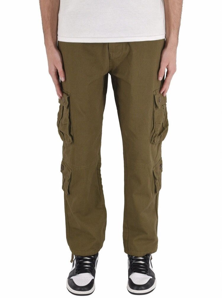 Japanese Brand 8 Pocket Cargo Pants Khaki Size US 30 / EU 46 - 2 Thumbnail