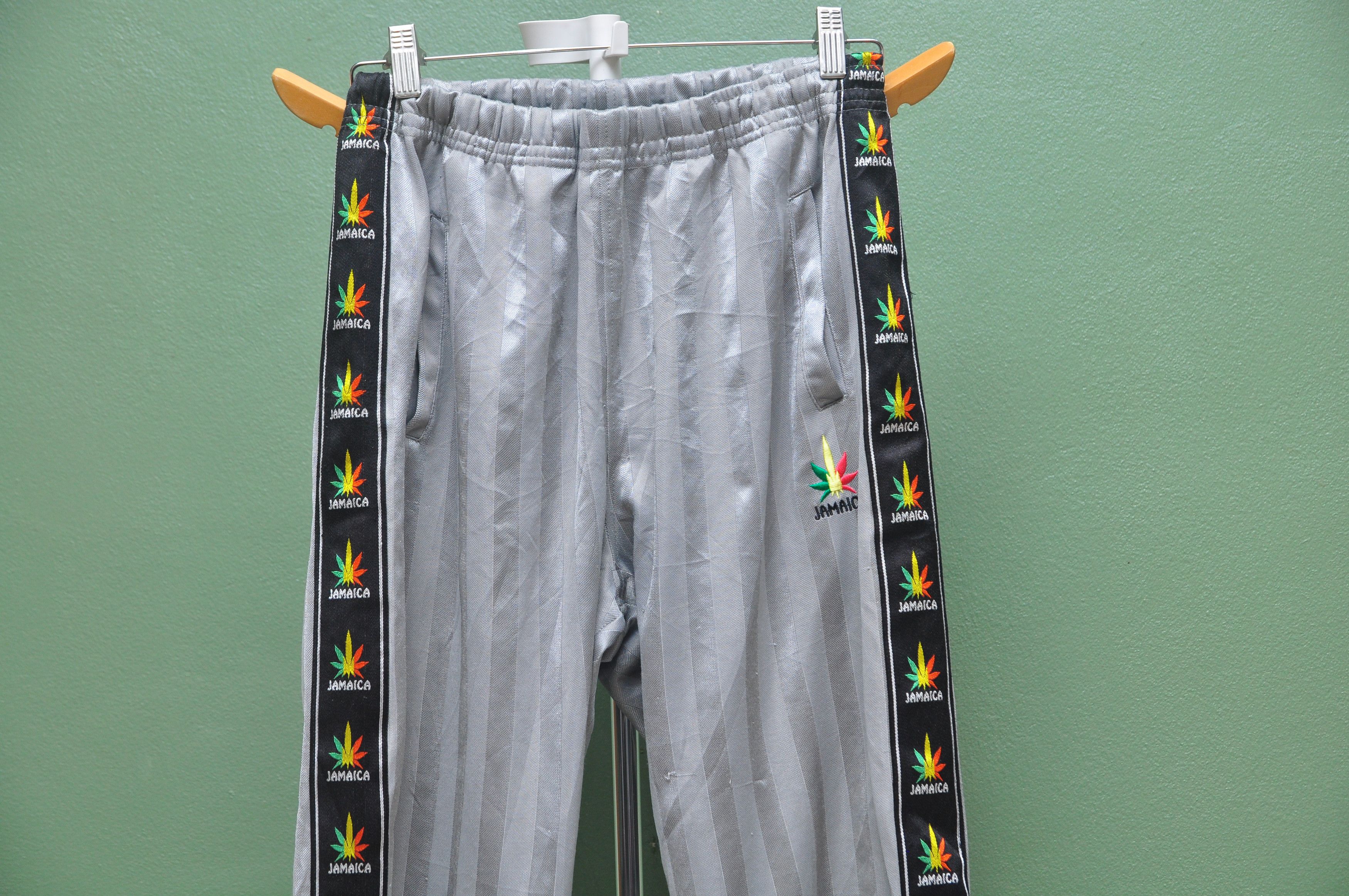 Designer × Japanese Brand × Vintage Vintage Jamaica Marijuana Trackpant Travis Scott Style Size US 31 - 3 Thumbnail