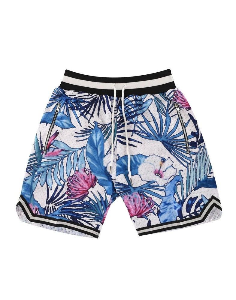 Vintage Floral Basketball Shorts White M Size US 30 / EU 46 - 1 Thumbnail