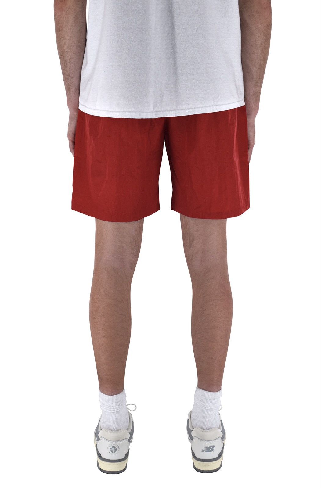 Vintage Crinkle Nylon Shorts Red L Size US 34 / EU 50 - 5 Thumbnail