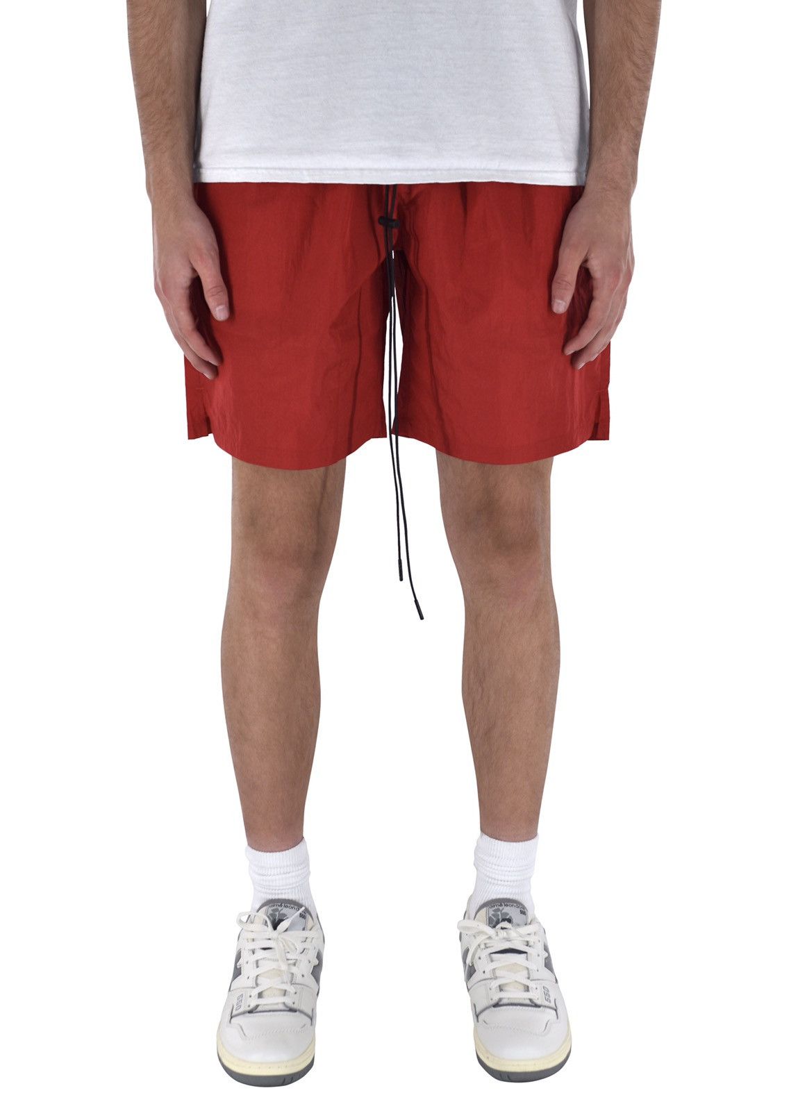 Vintage Crinkle Nylon Shorts Red L Size US 34 / EU 50 - 3 Thumbnail