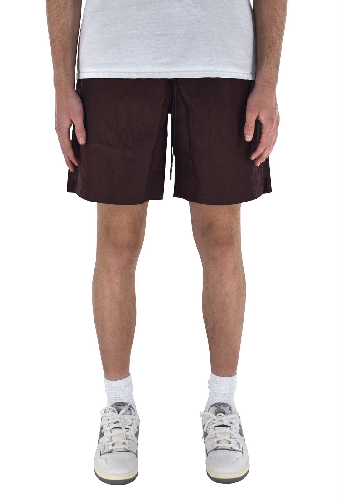 Vintage Crinkle Nylon Shorts Brown XXL Size US 38 / EU 54 - 4 Thumbnail