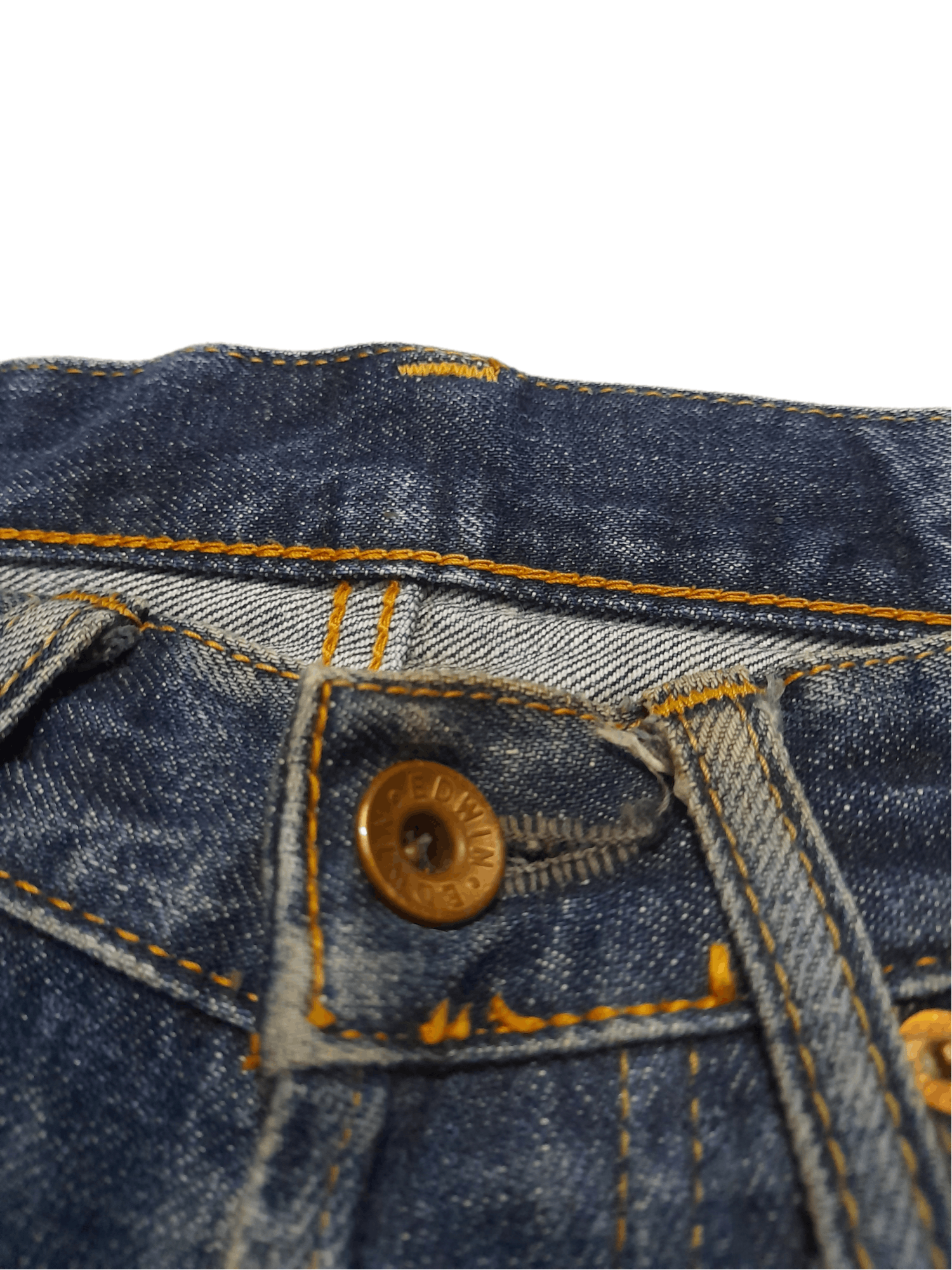 Edwin 90s EDWIN 505 Selvedge Distressed Japan Denim (D917) Size US 29 - 4 Thumbnail