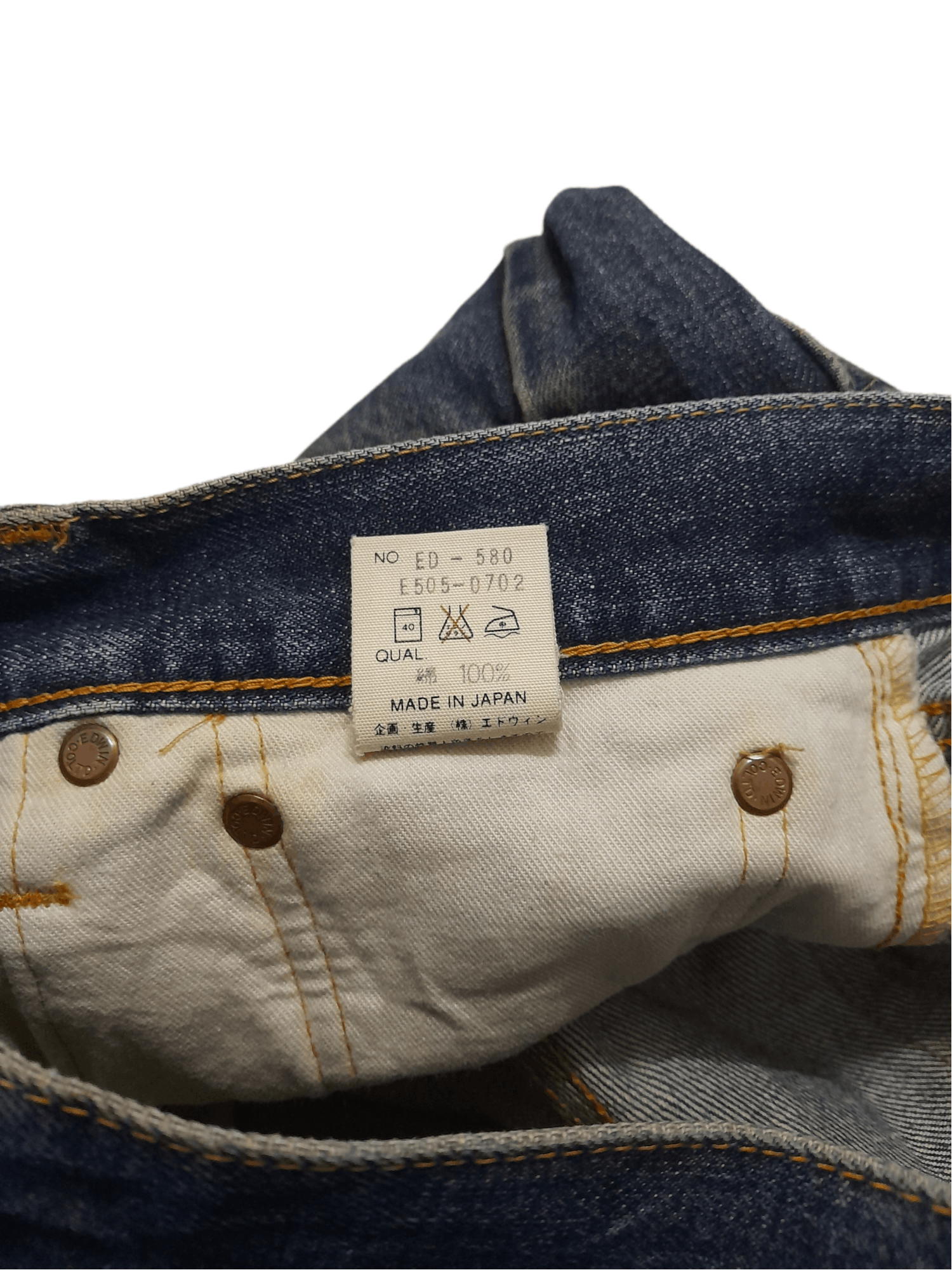 Edwin 90s EDWIN 505 Selvedge Distressed Japan Denim (D917) Size US 29 - 9 Thumbnail