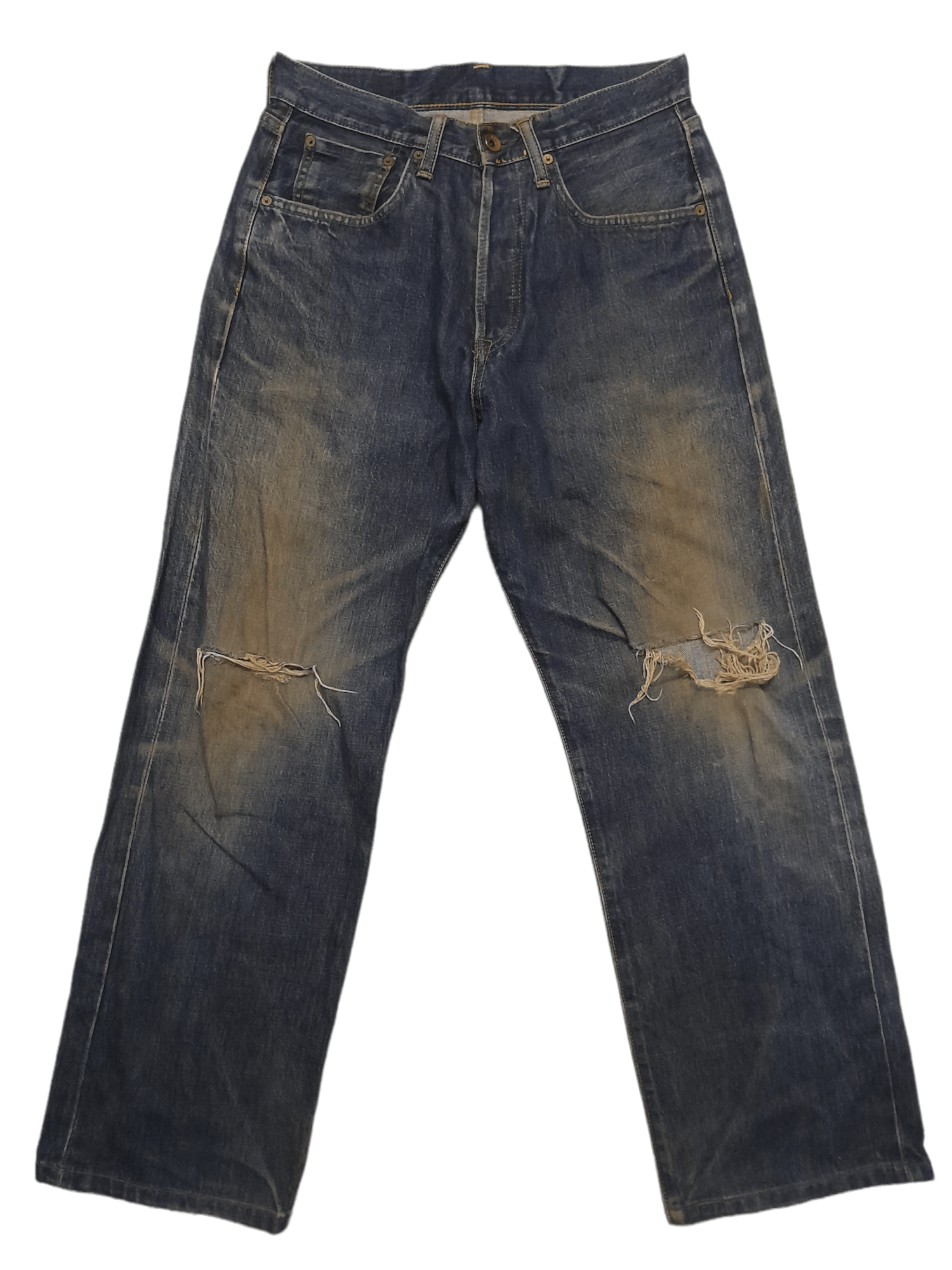 Edwin 90s EDWIN 505 Selvedge Distressed Japan Denim (D917) Size US 29 - 1 Thumbnail