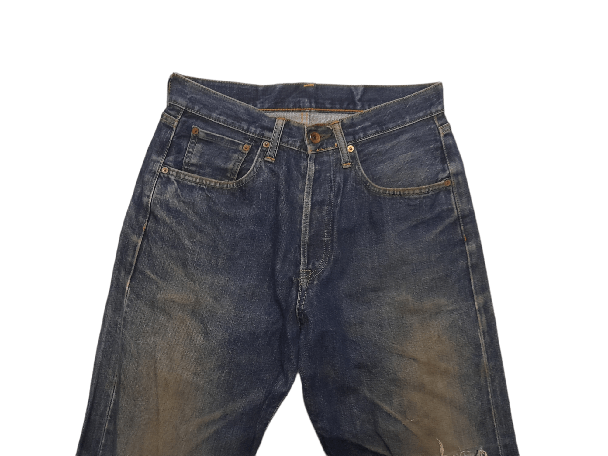 Edwin 90s EDWIN 505 Selvedge Distressed Japan Denim (D917) Size US 29 - 3 Thumbnail