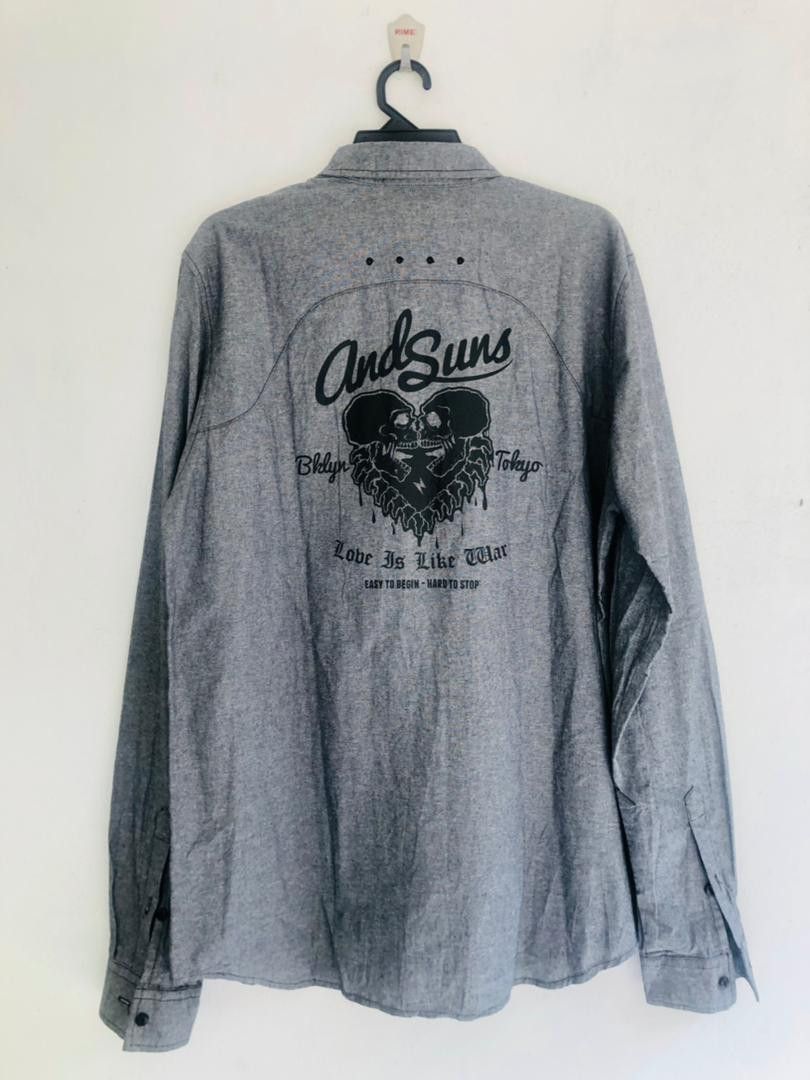 image of Andsuns Vintage Andsund Japanese Designer Fashion Style in Grey, Men's (Size Large)